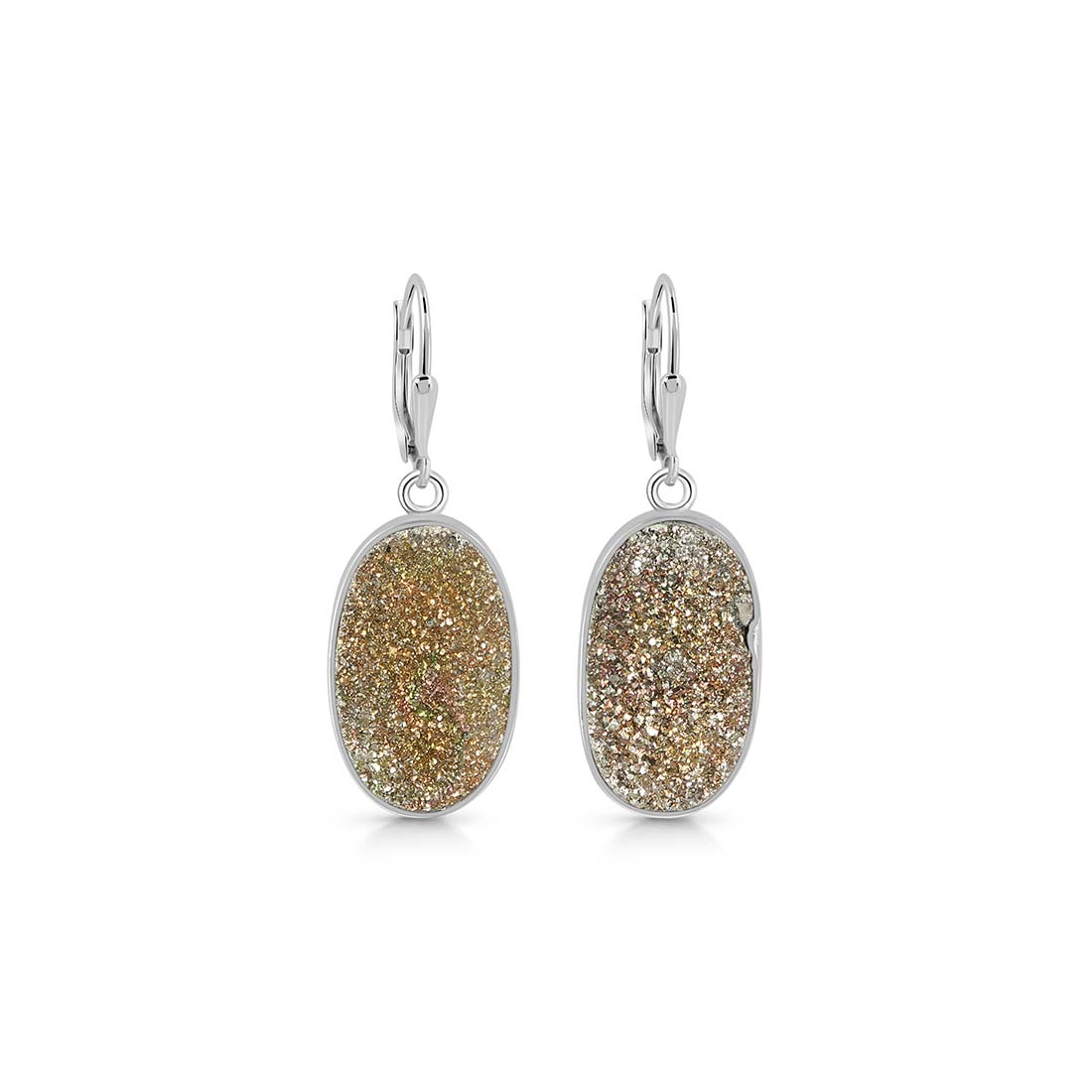 Spectropyrite Druzy Earring-(SPD-E-20.)