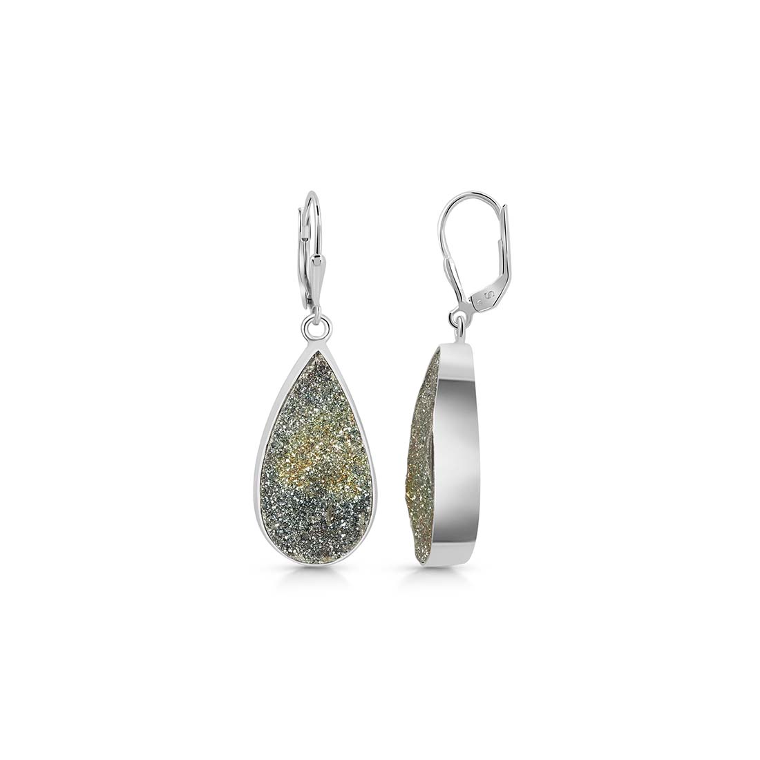 Spectropyrite Druzy Earring-(SPD-E-22.)