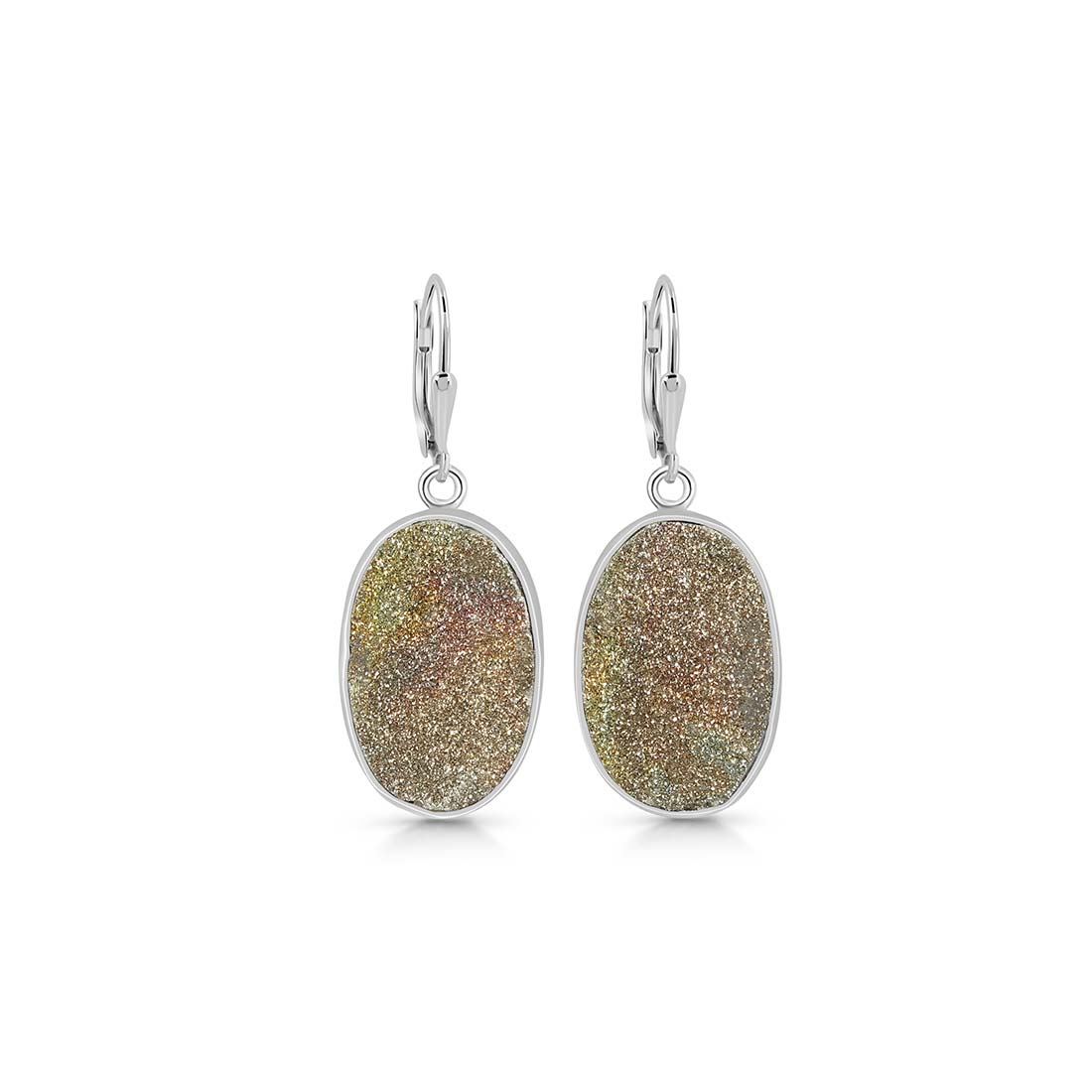 Spectropyrite Druzy Earring-(SPD-E-23.)