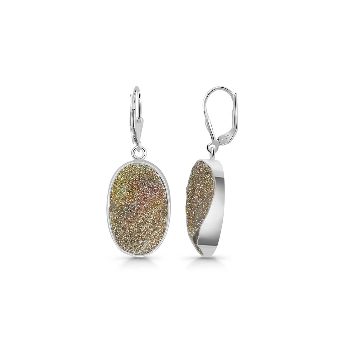 Spectropyrite Druzy Earring-(SPD-E-23.)