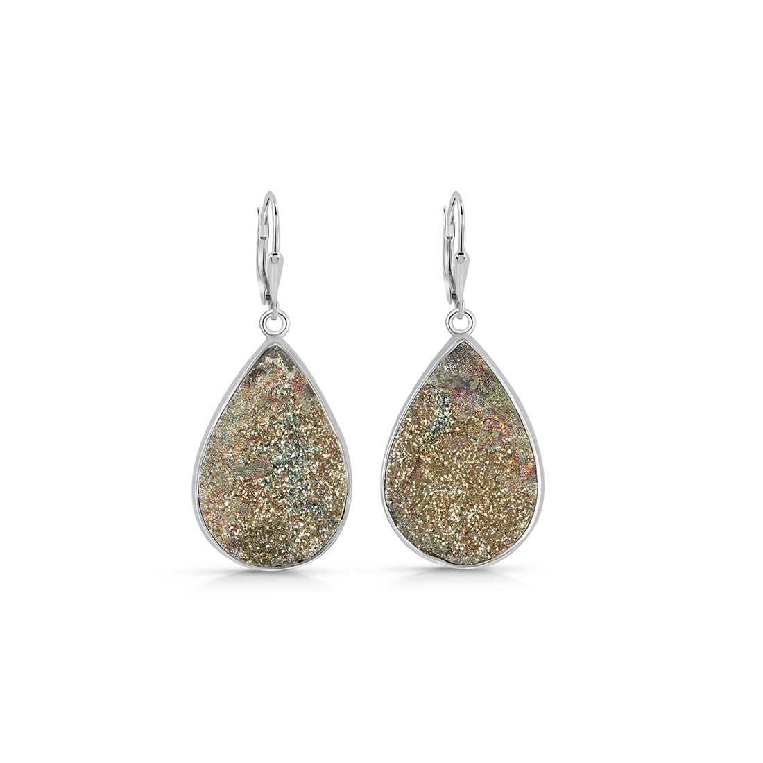 Spectropyrite Druzy Earring-(SPD-E-25.)