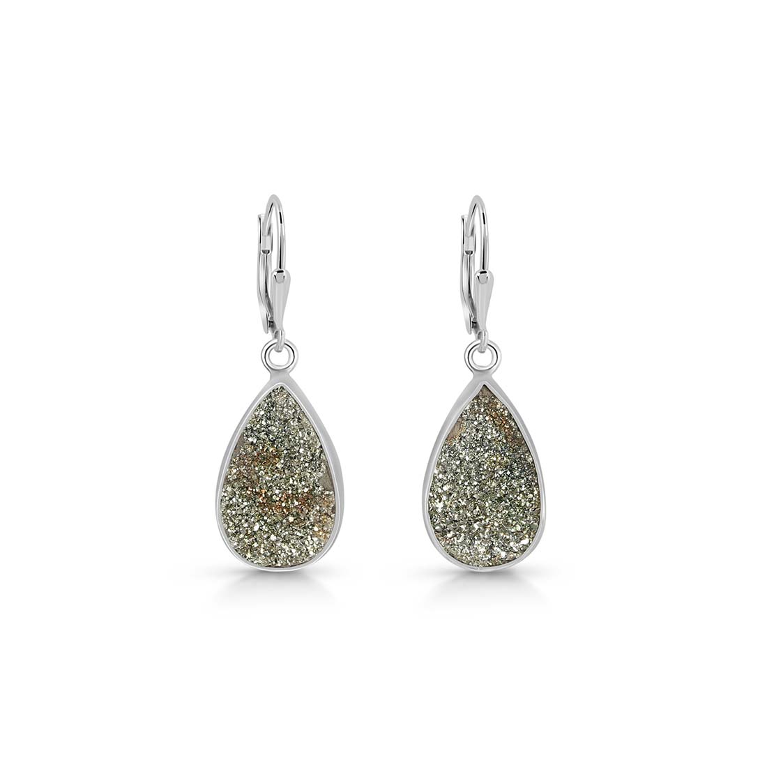 Spectropyrite Druzy Earring-(SPD-E-5.)