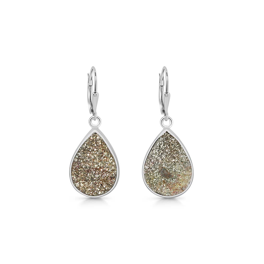 Spectropyrite Druzy Earring-(SPD-E-7.)