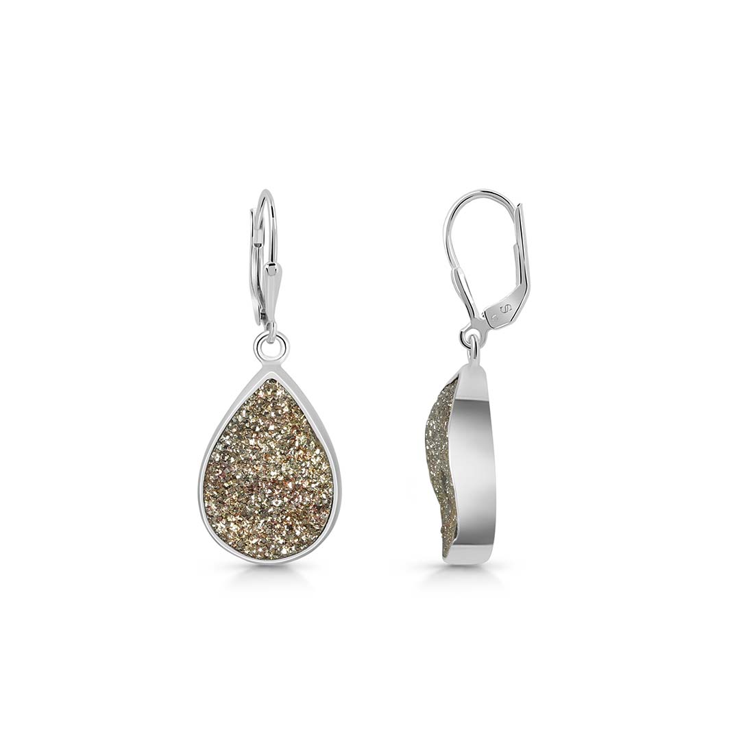 Spectropyrite Druzy Earring-(SPD-E-7.)