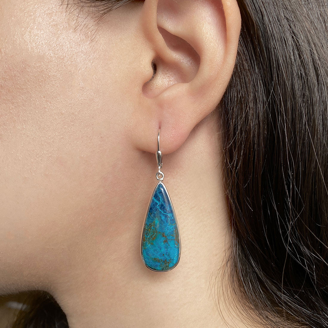 Shattuckite Earring-(STK-E-11.)