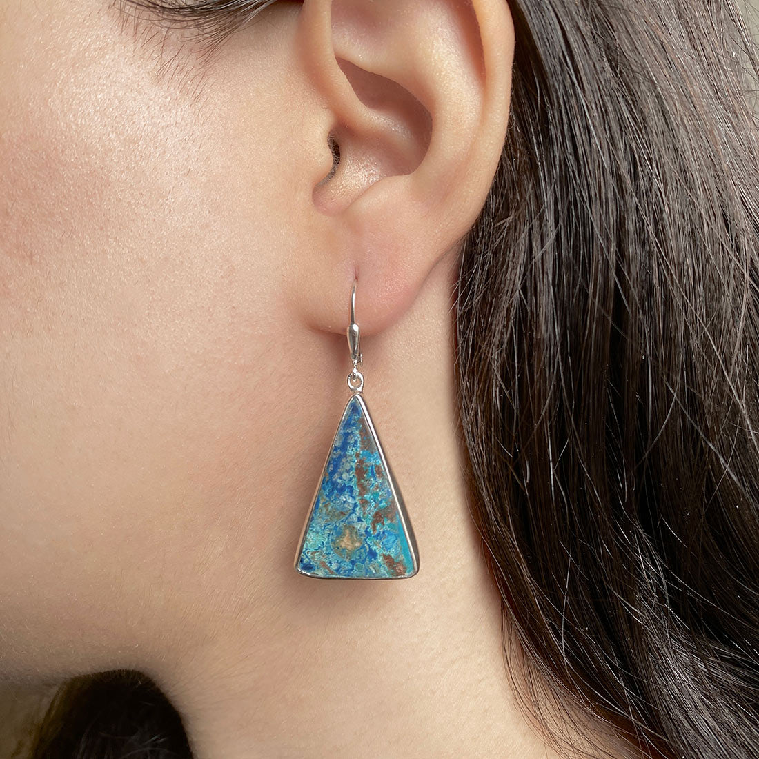 Shattuckite Earring-(STK-E-17.)