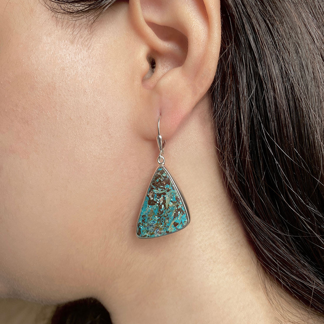 Shattuckite Earring-(STK-E-20.)