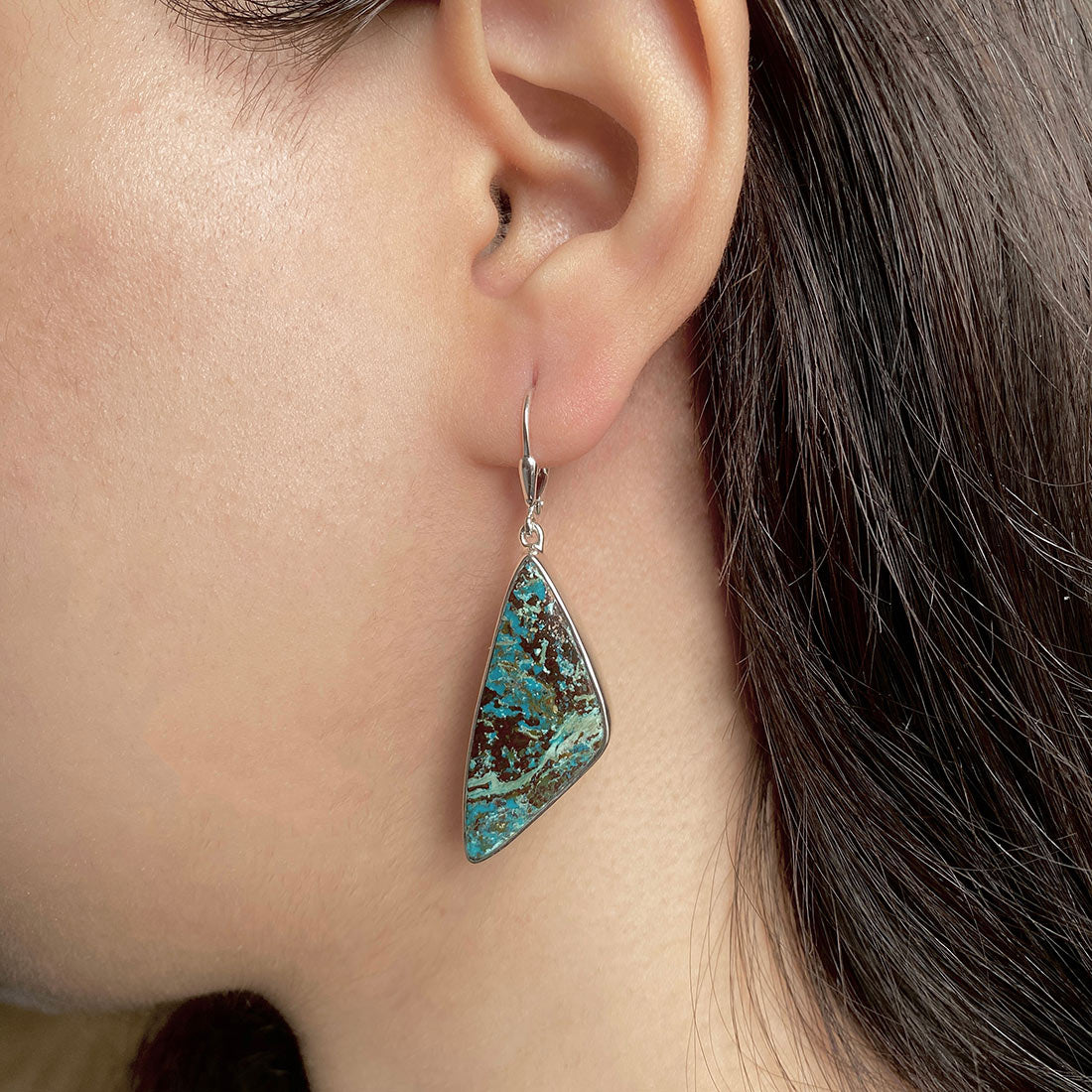 Shattuckite Earring-(STK-E-24.)