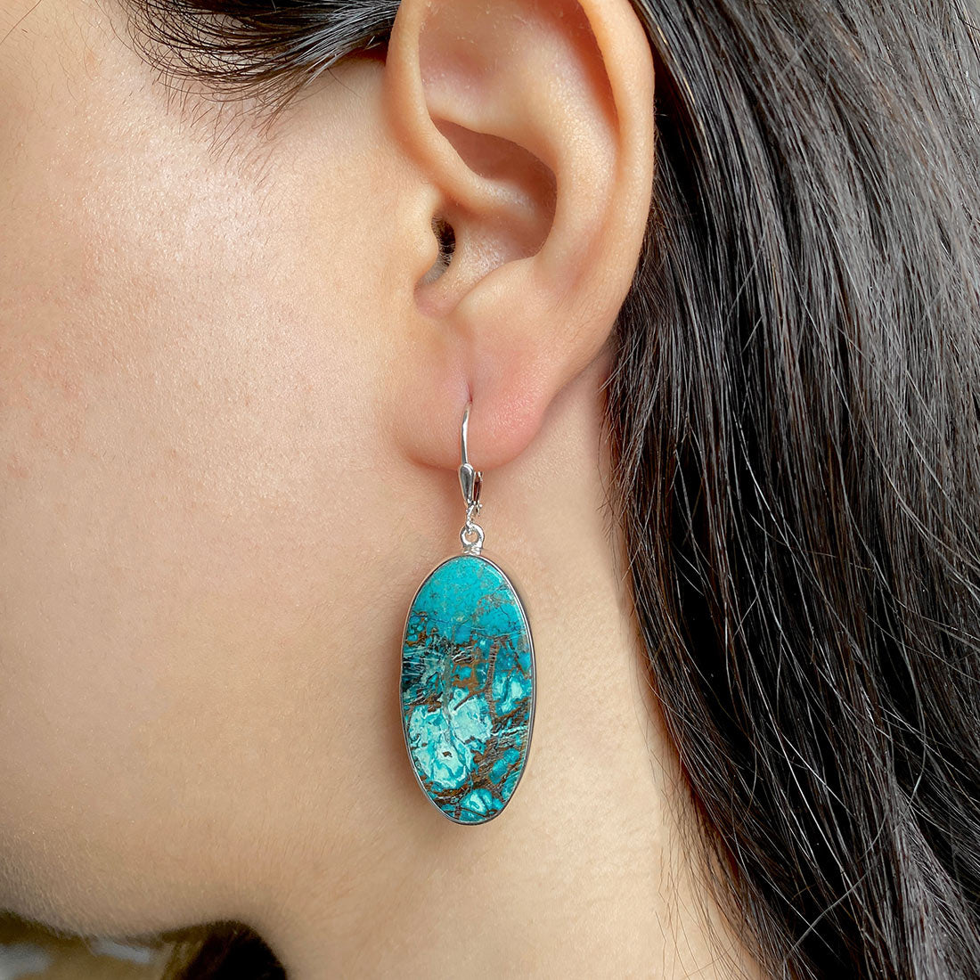 Shattuckite Earring-(STK-E-26.)