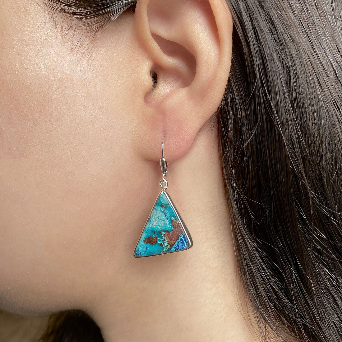 Shattuckite Earring-(STK-E-3.)