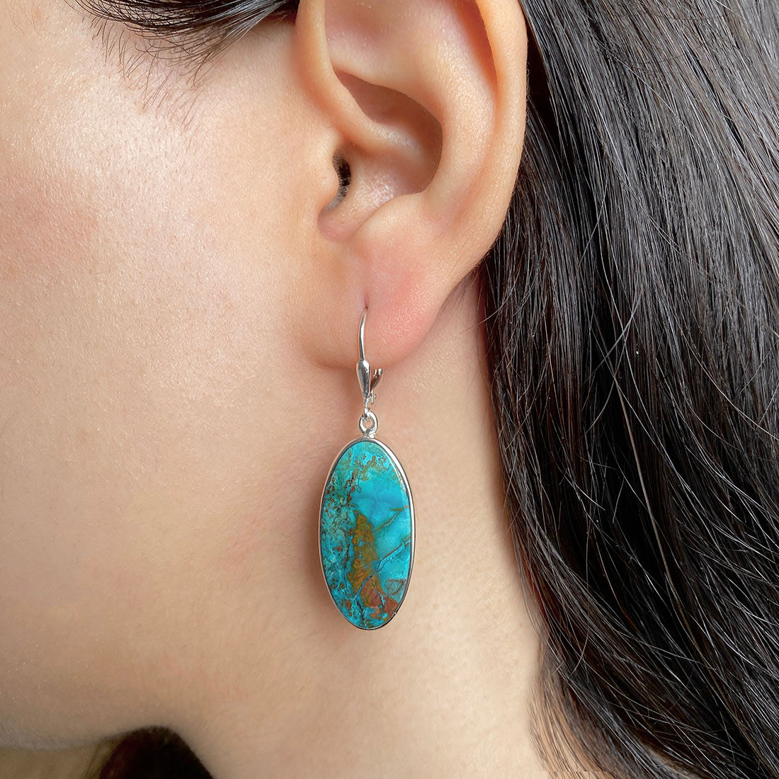 Shattuckite Earring-(STK-E-7.)