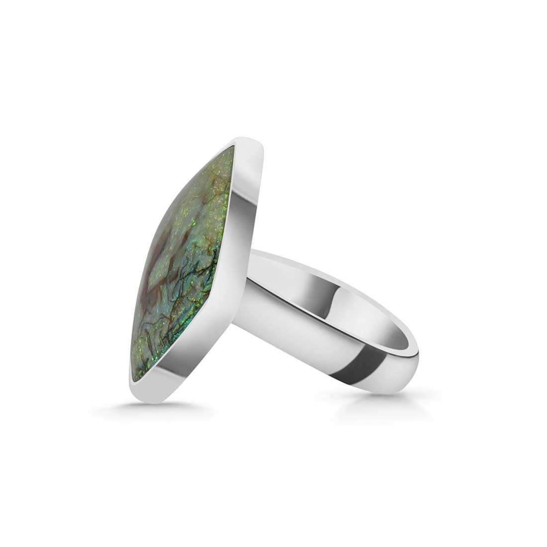 Sterling Opal Adjustable Ring-(STO-R-12.)