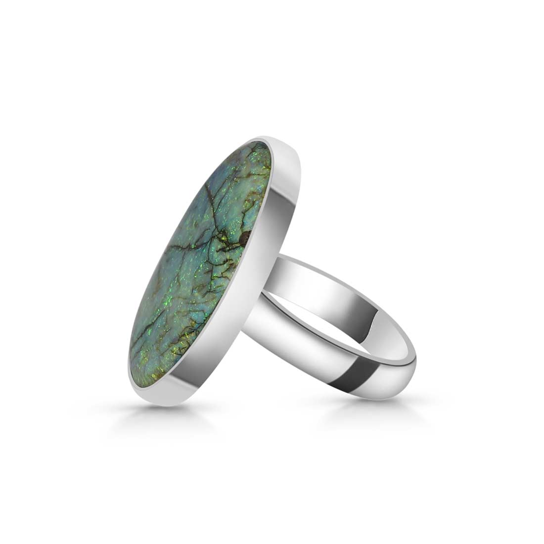 Sterling Opal Adjustable Ring-(STO-R-2.)