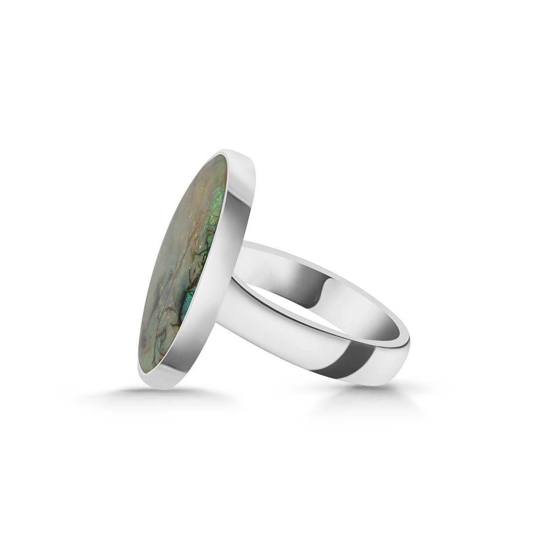 Sterling Opal Adjustable Ring-(STO-R-26.)