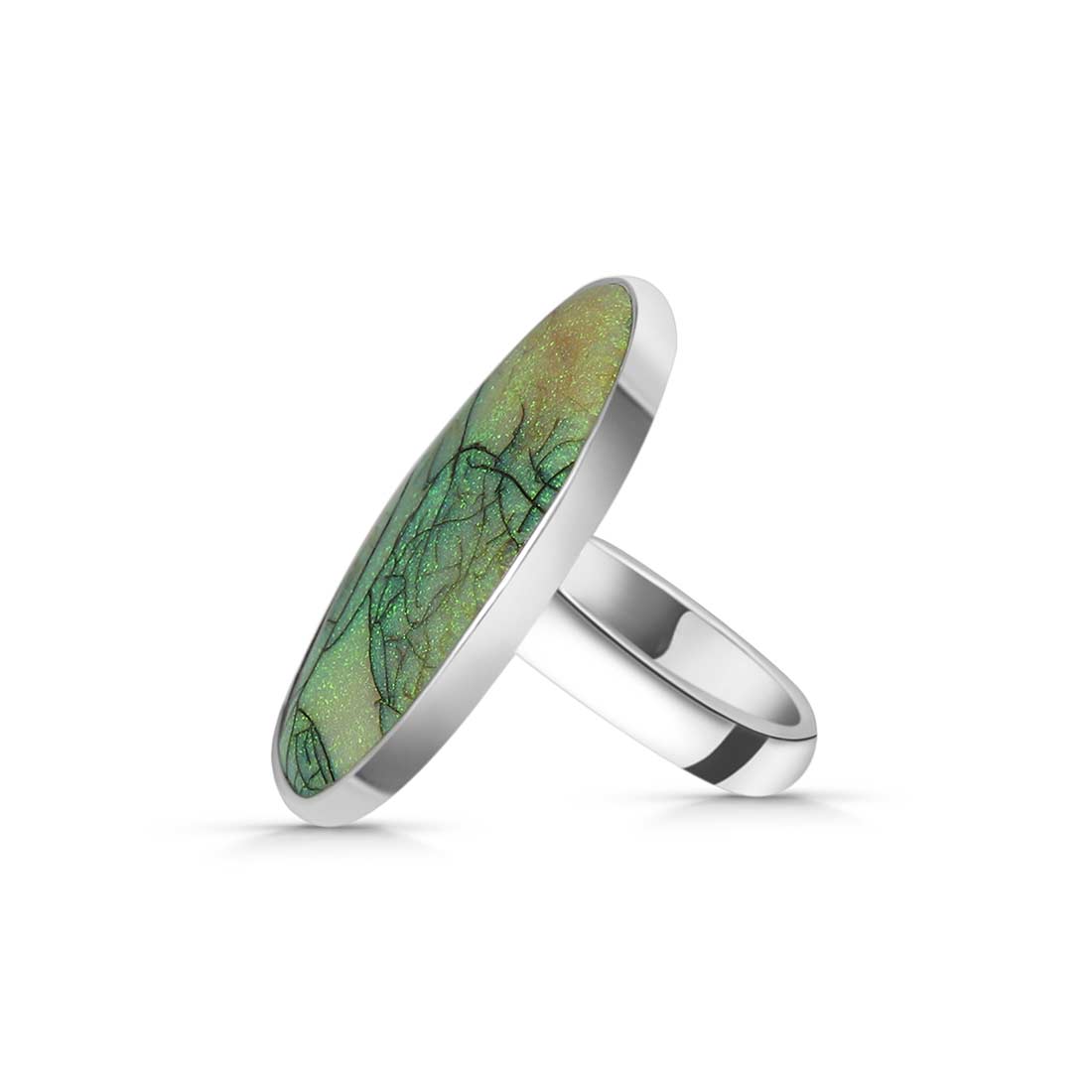 Sterling Opal Adjustable Ring-(STO-R-7.)