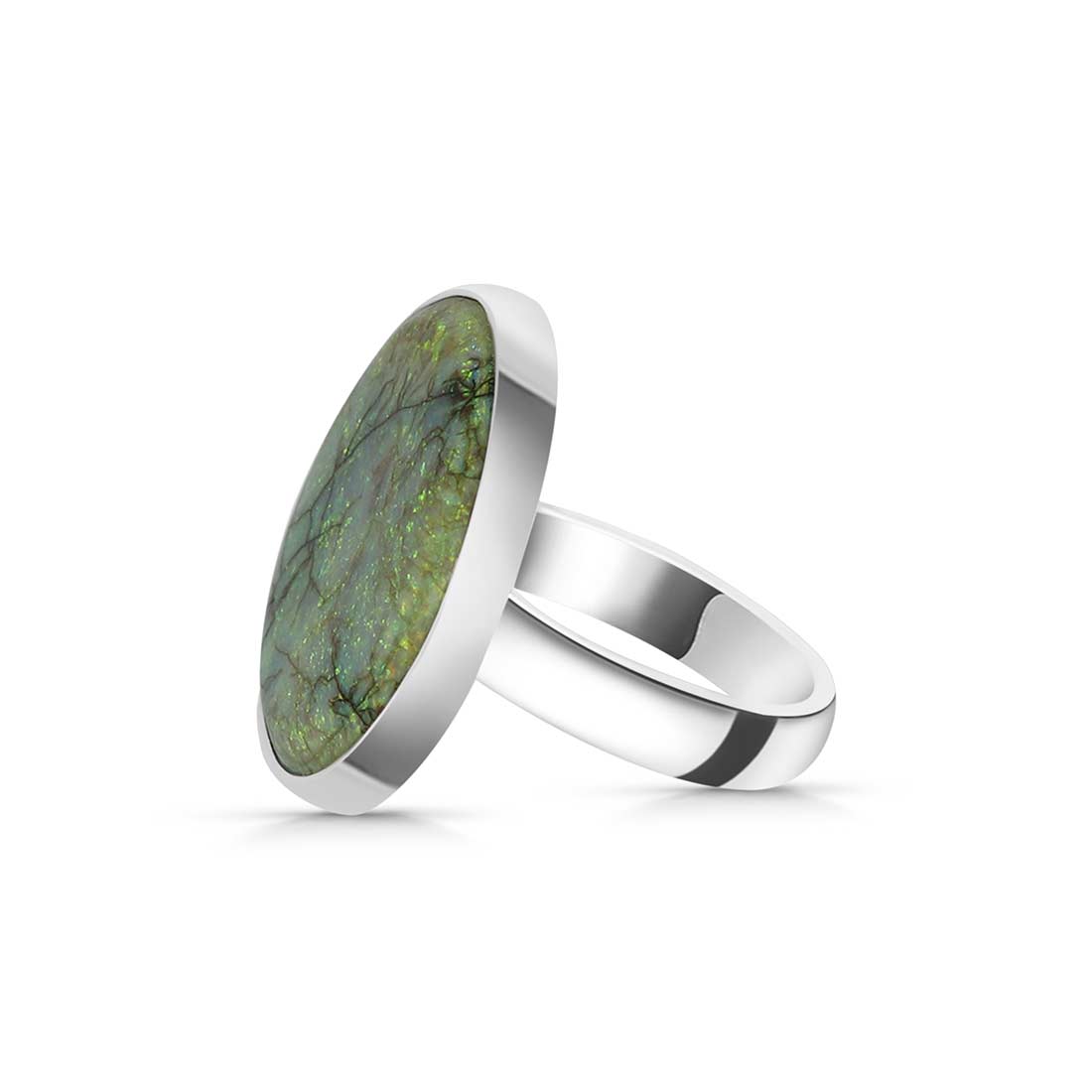 Sterling Opal Adjustable Ring-(STO-R-9.)