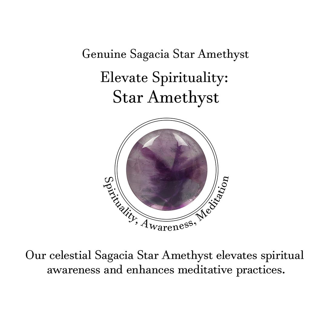 Star Amethyst Adjustable Ring-(STA-R-8.)