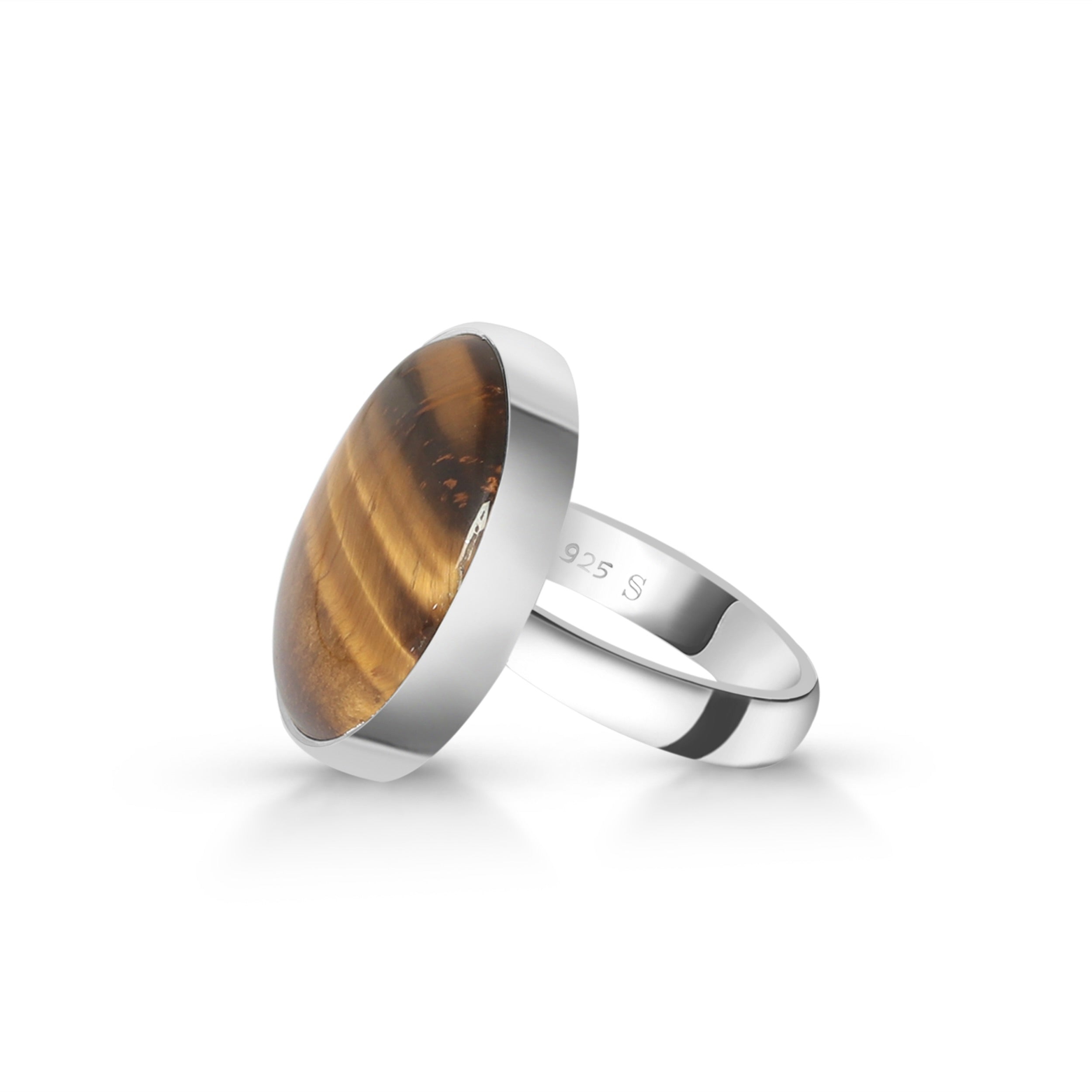 Tiger Eye Adjustable Ring-(TGE-R-17)