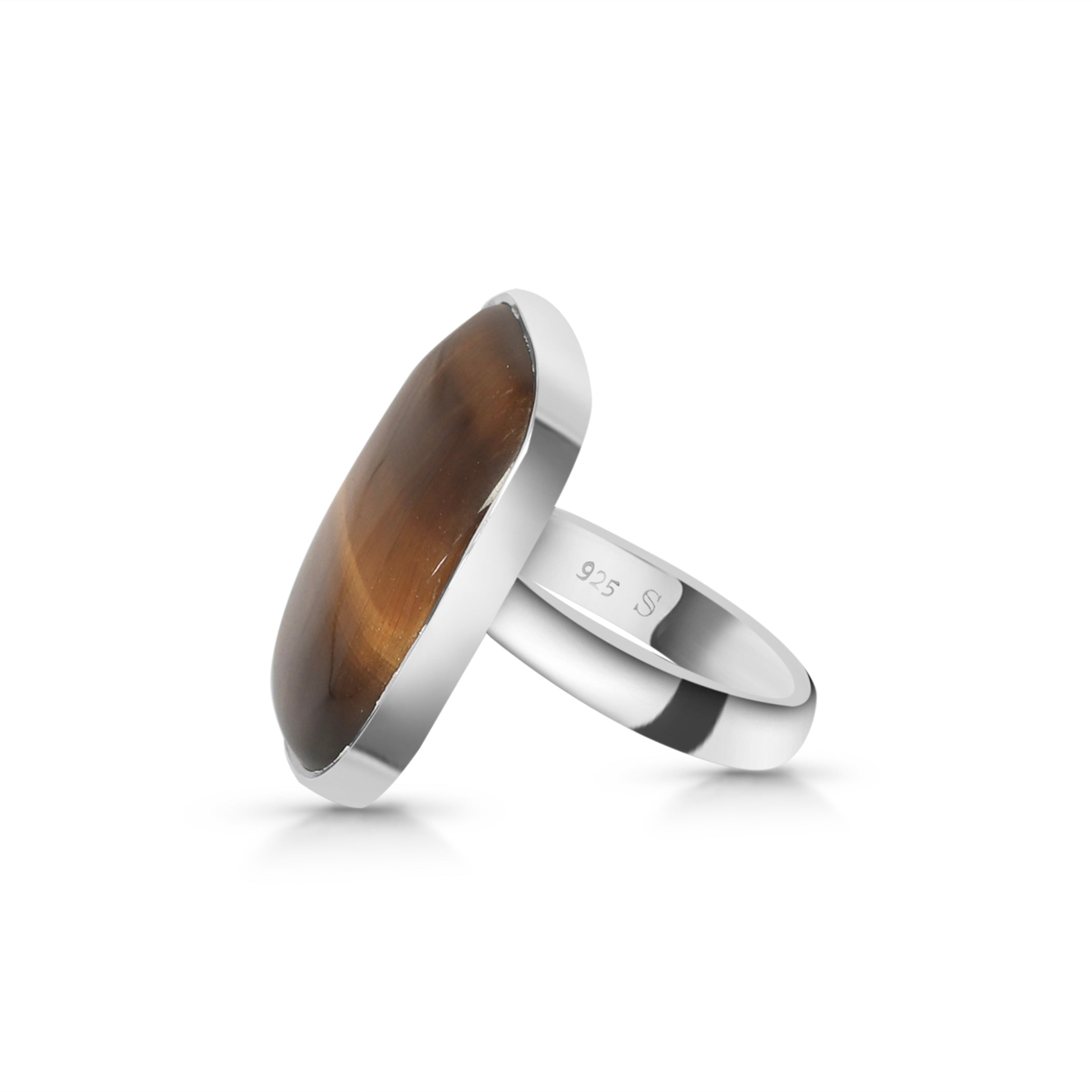 Tiger Eye Adjustable Ring-(TGE-R-20)