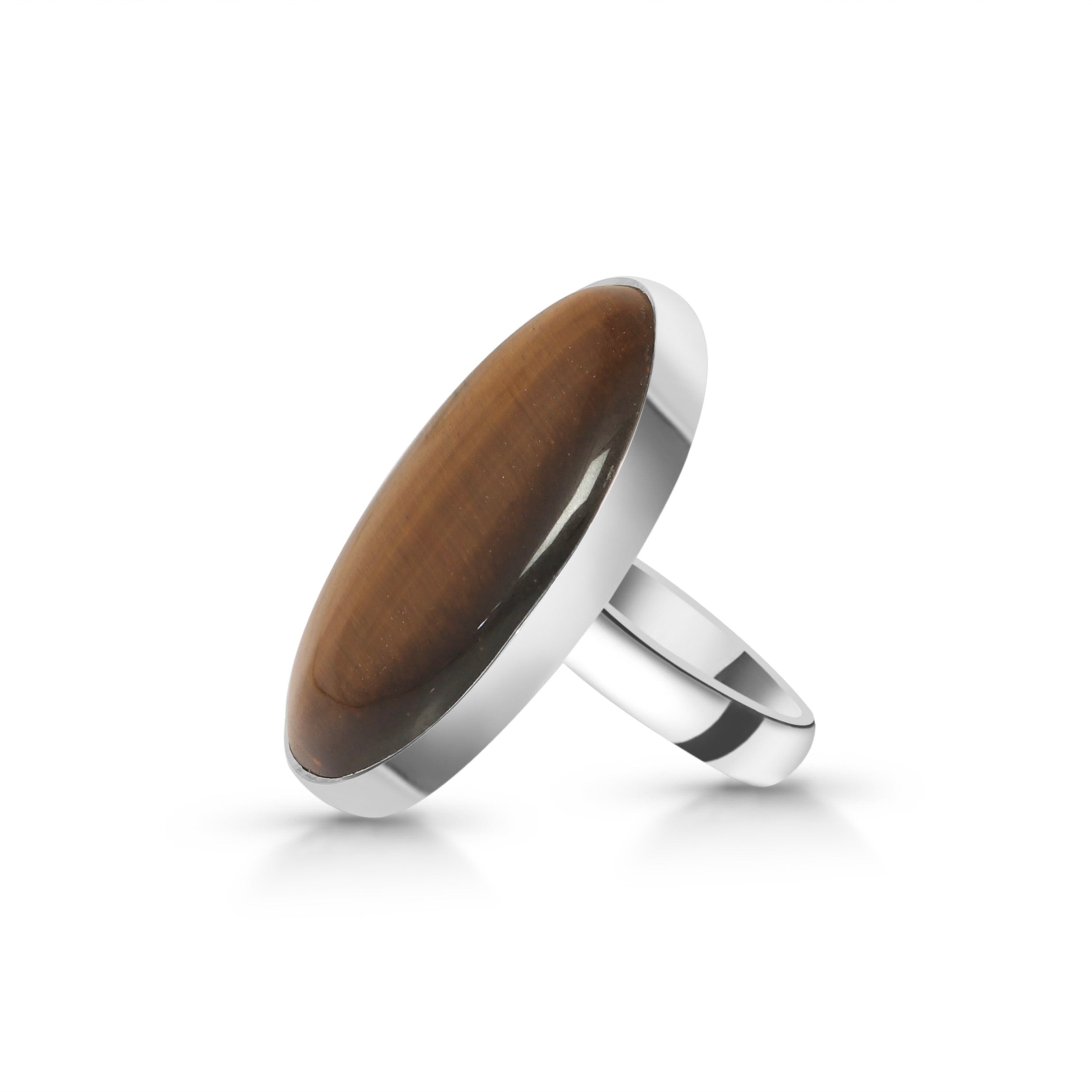 Tiger Eye Adjustable Ring-(TGE-R-25)