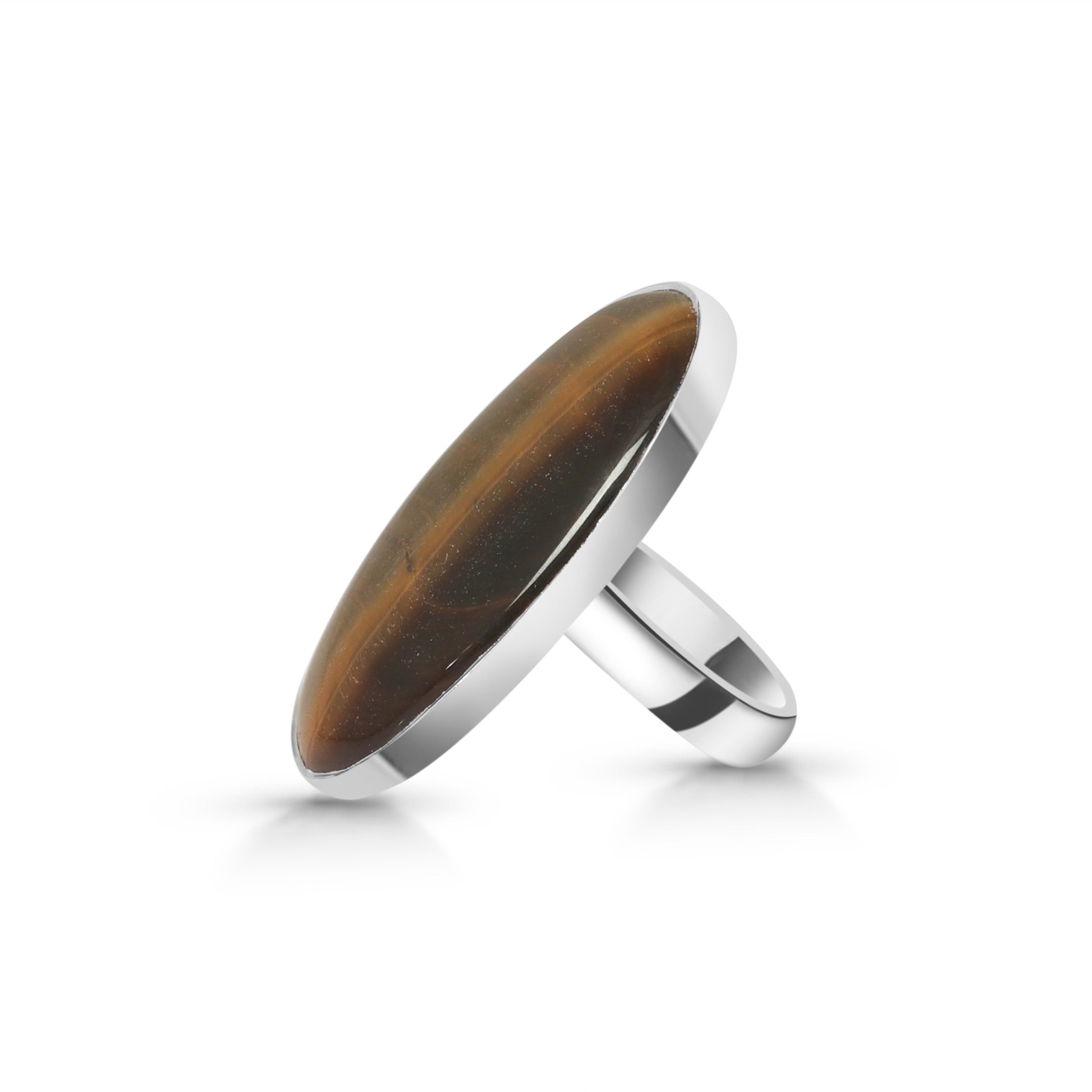 Tiger Eye Adjustable Ring-(TGE-R-26)