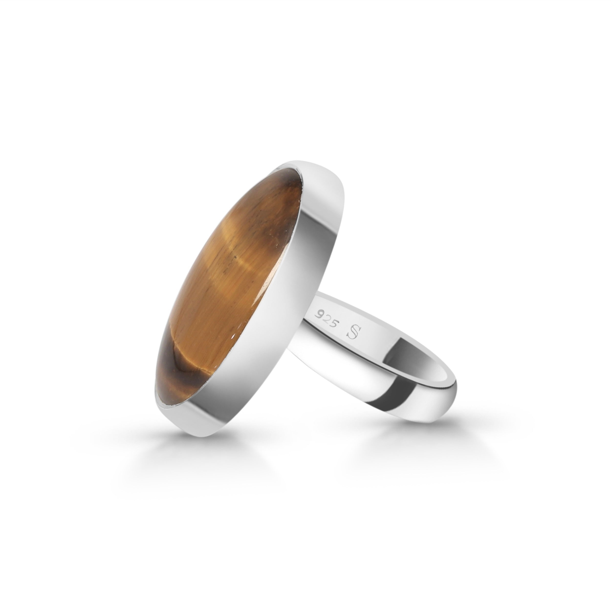 Tiger Eye Adjustable Ring-(TGE-R-27)