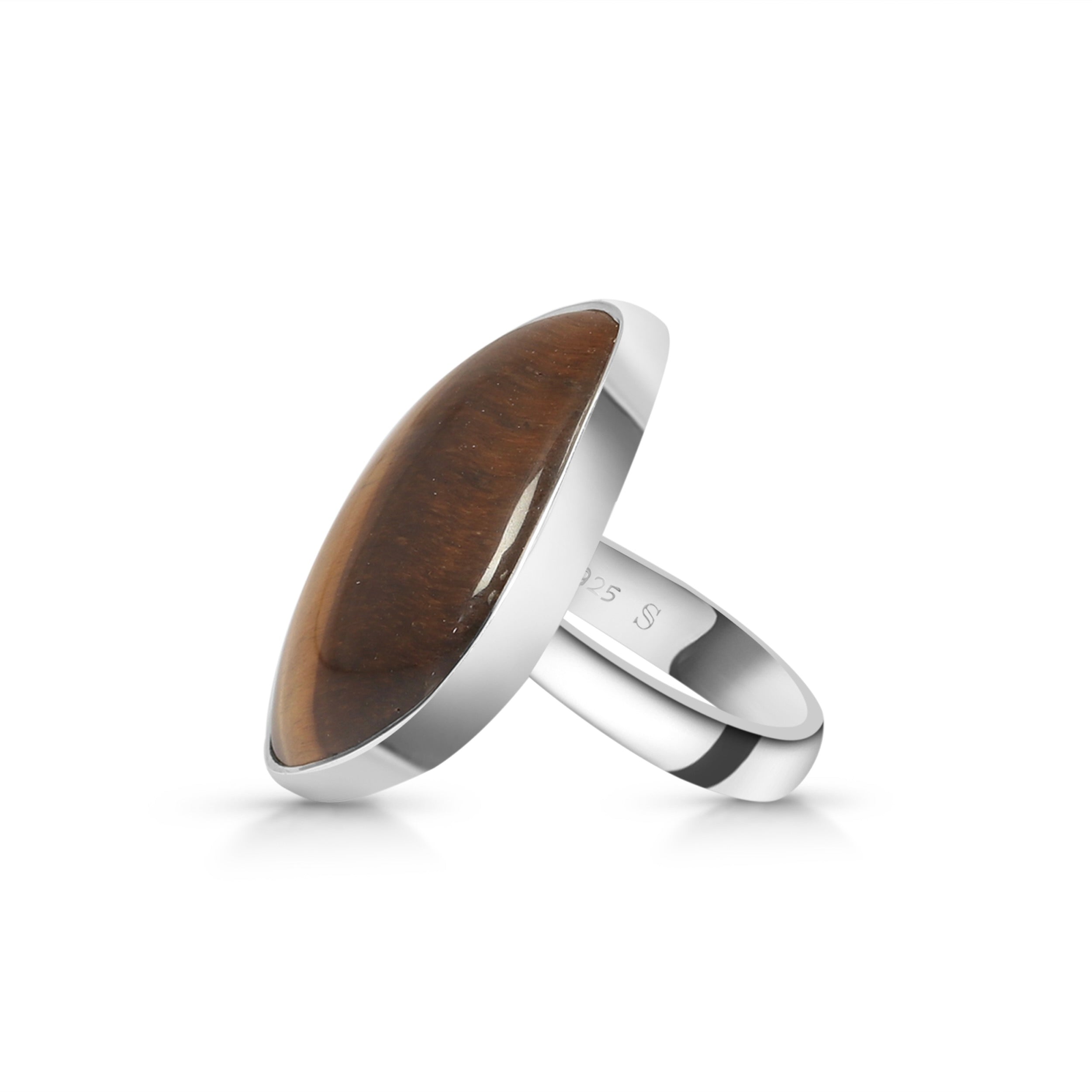 Tiger Eye Adjustable Ring-(TGE-R-28)