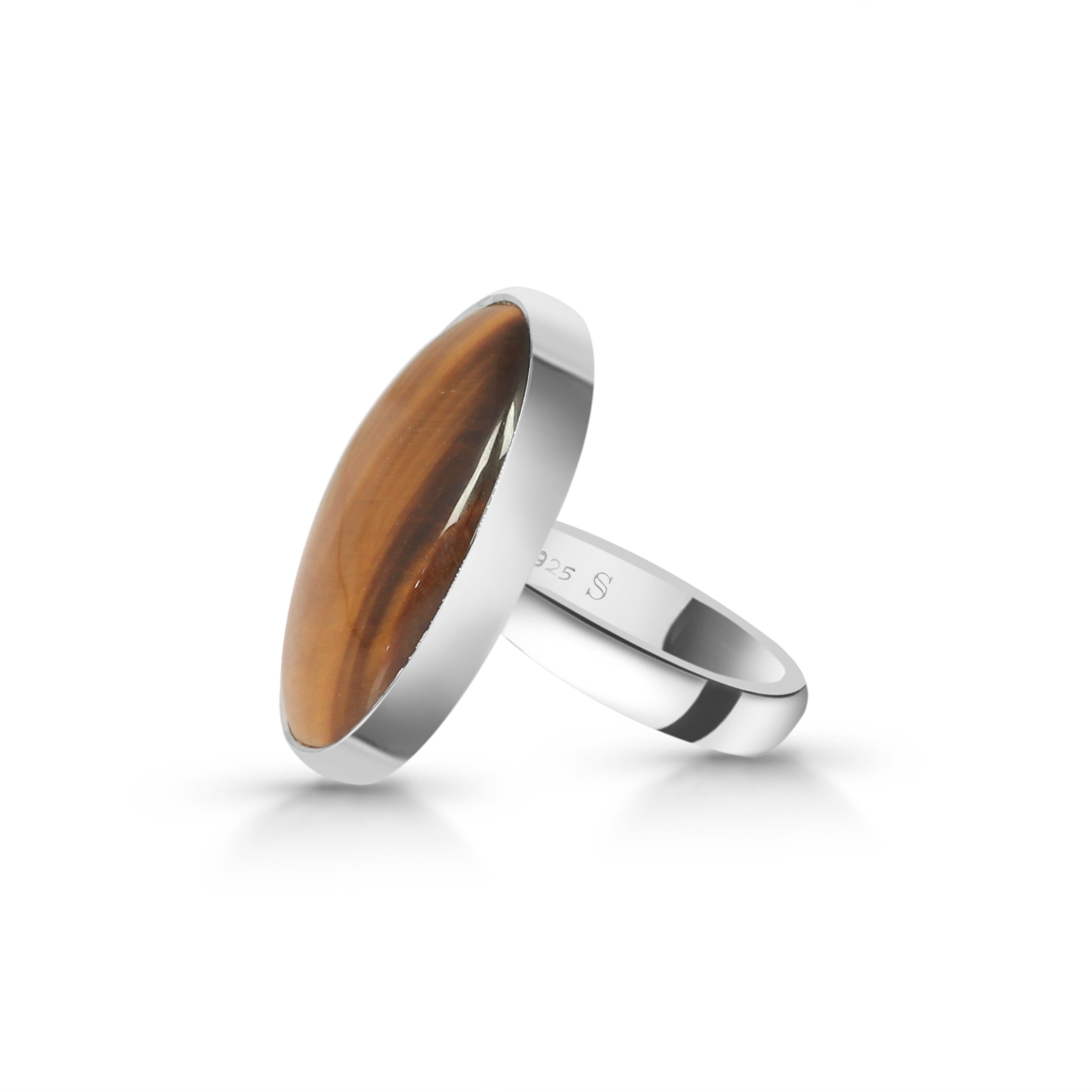 Tiger Eye Adjustable Ring-(TGE-R-4)