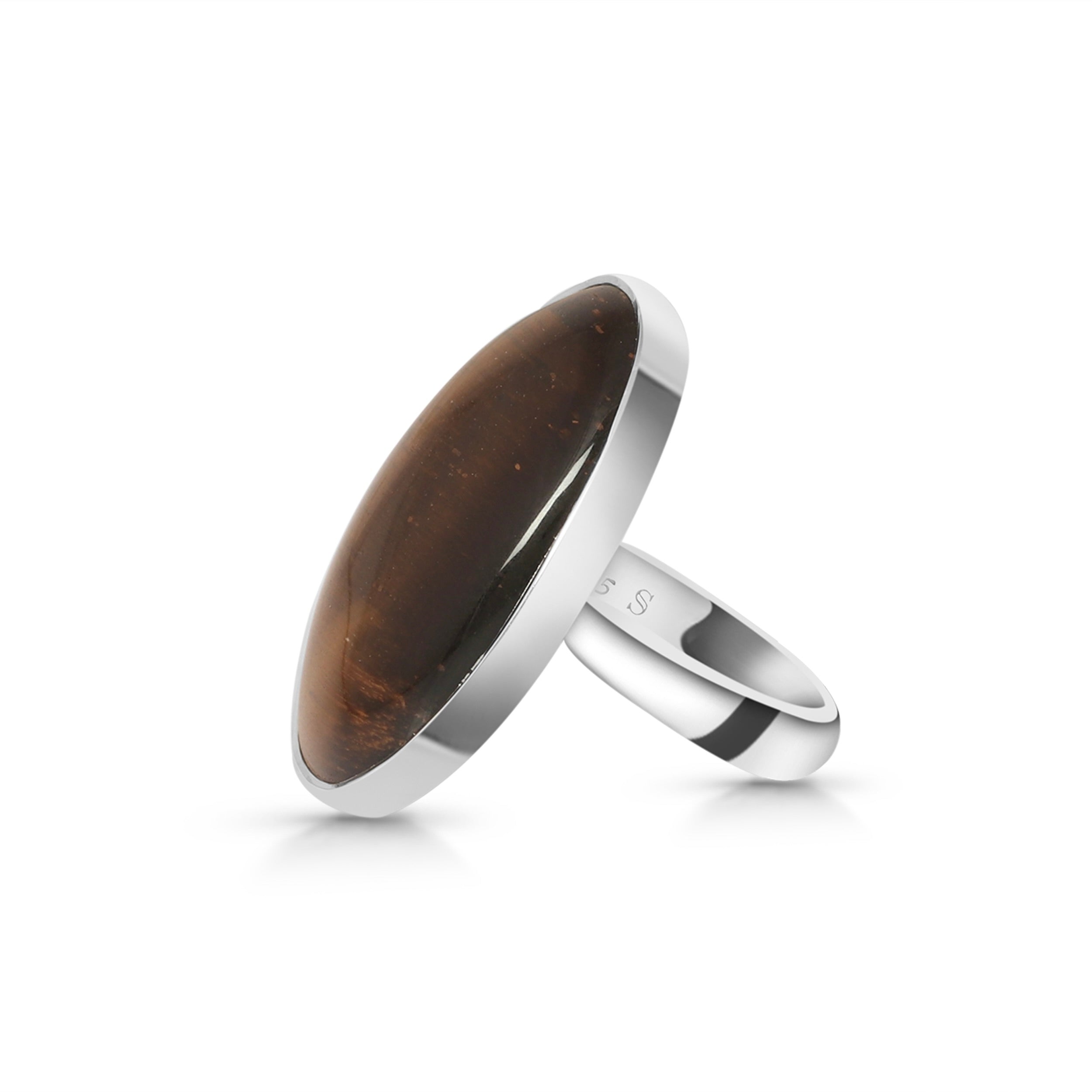 Tiger Eye Adjustable Ring-(TGE-R-6)