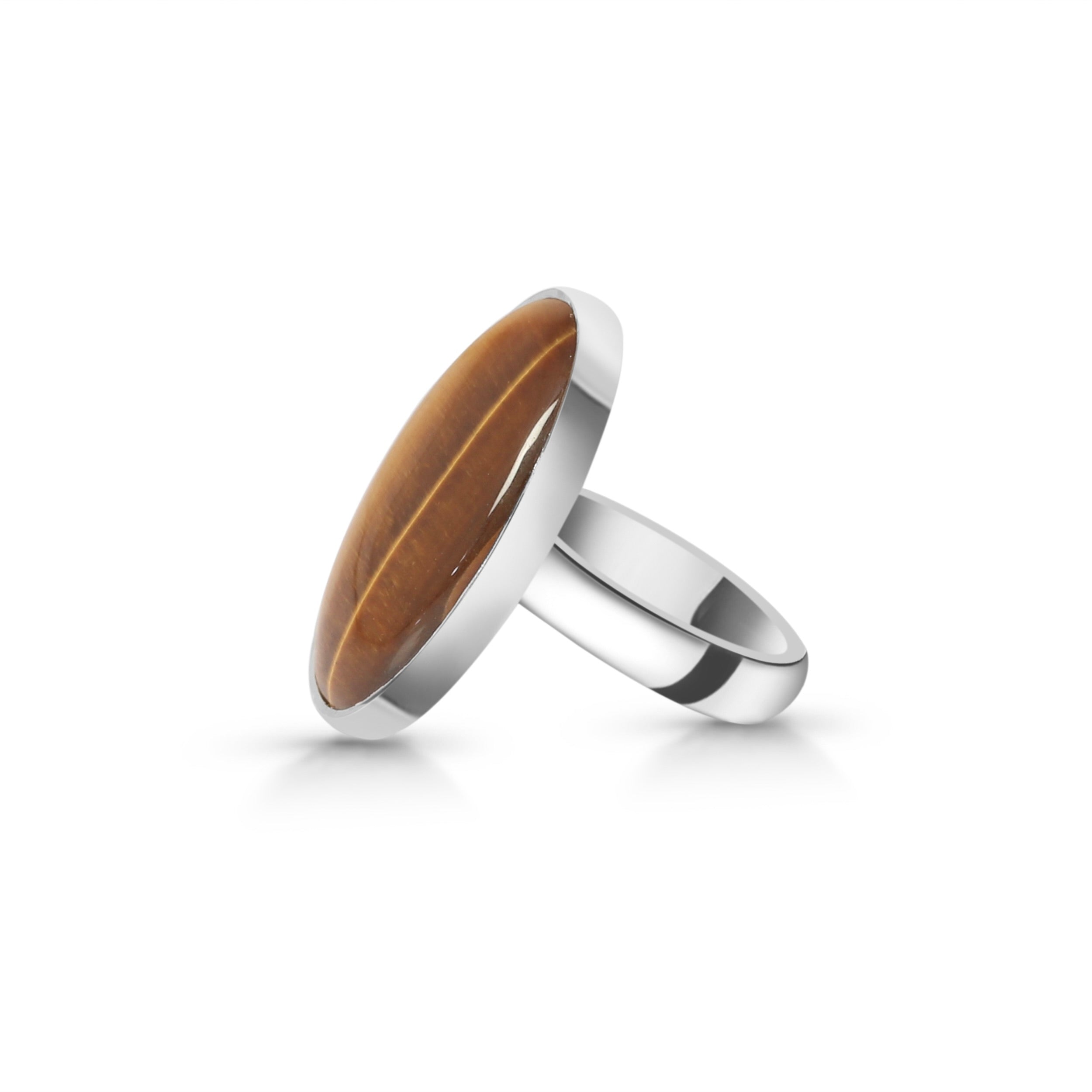 Tiger Eye Adjustable Ring-(TGE-R-7)