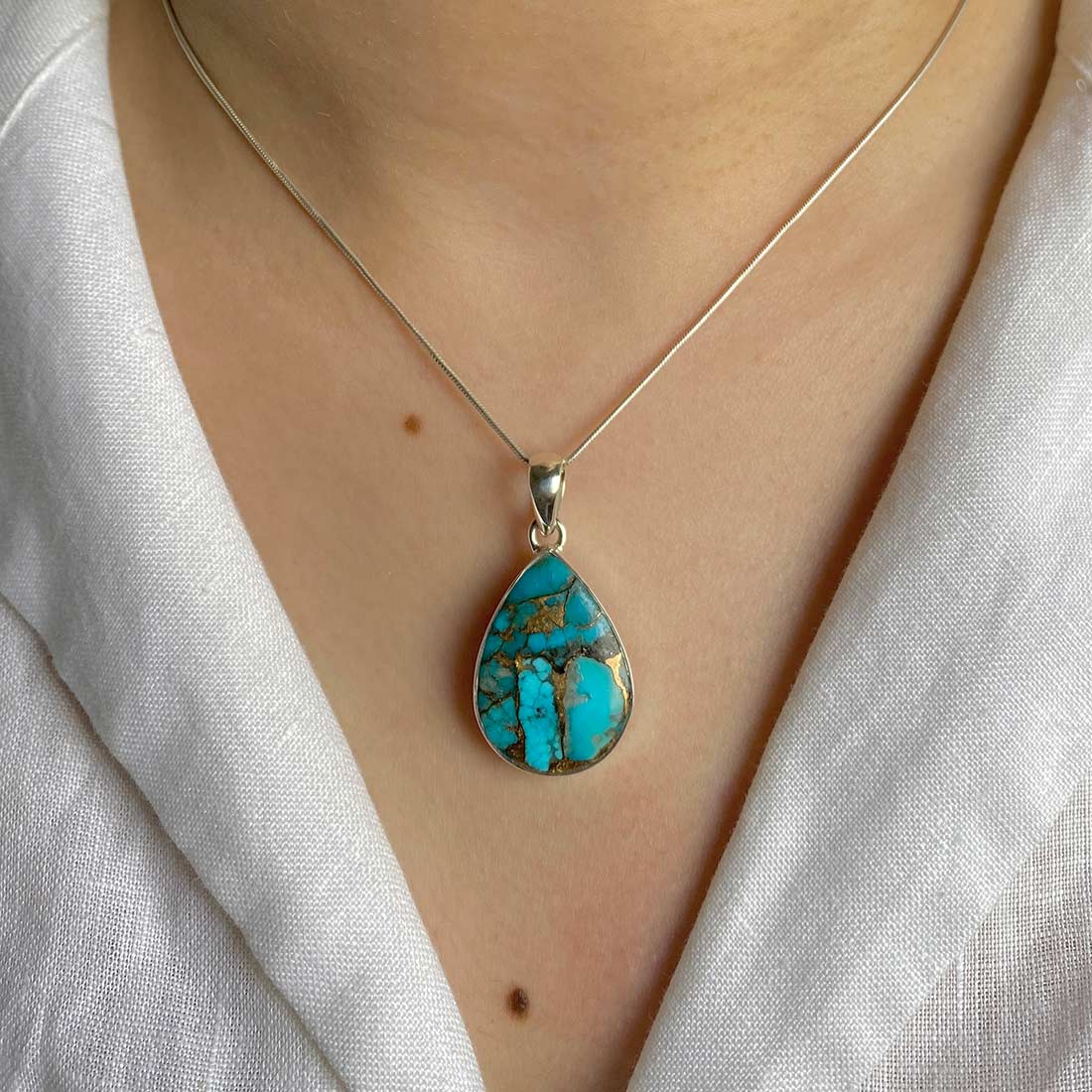 Turquoise (Copper) Pendant-(TRC-P-2.)