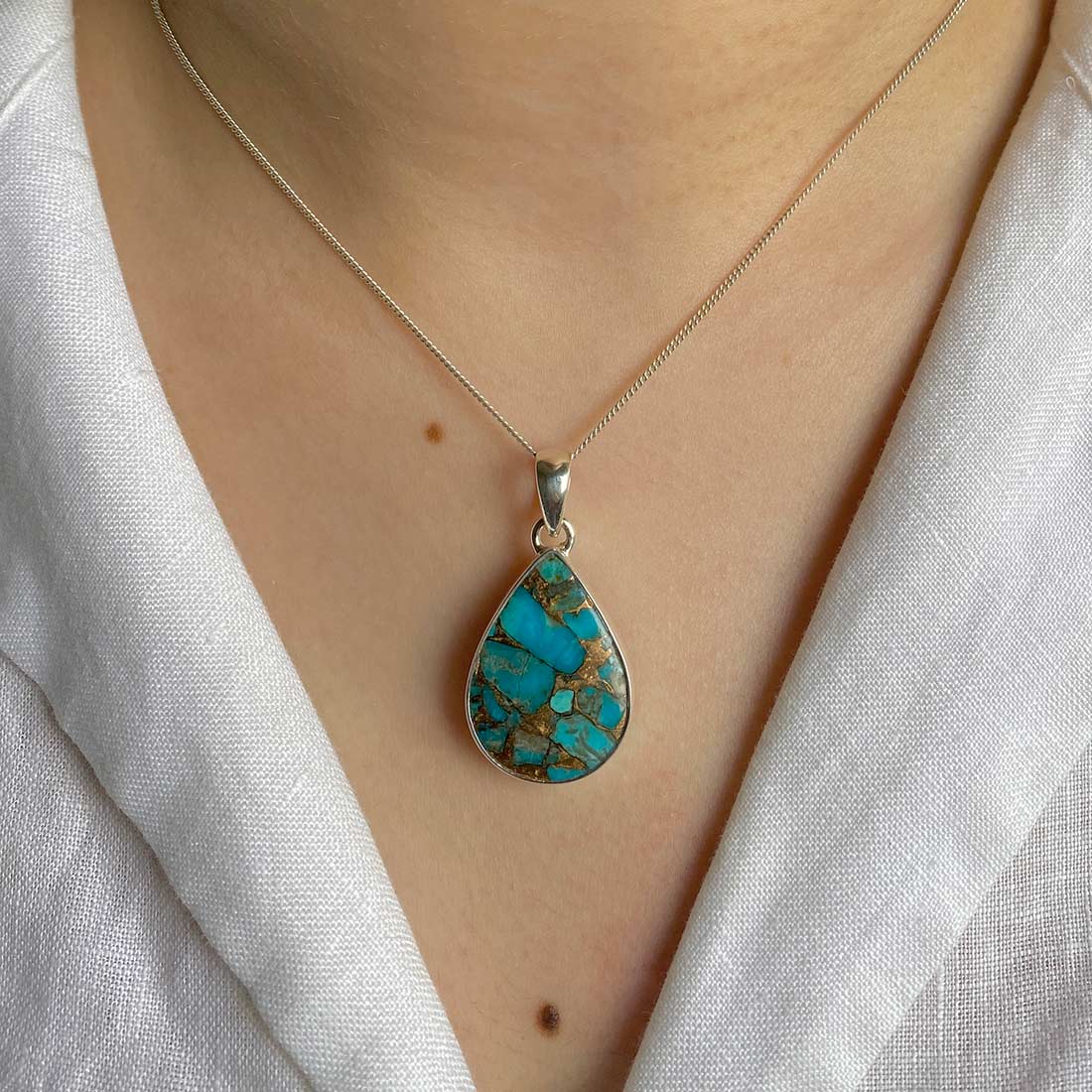 Turquoise (Copper) Pendant-(TRC-P-7.)