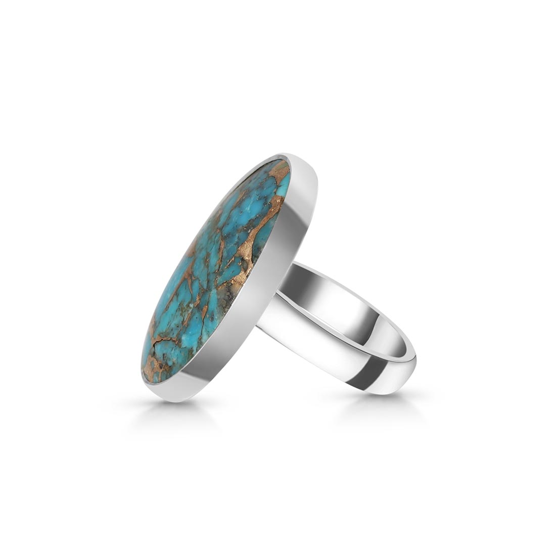 Turquoise (Copper) Adjustable Ring-(TRC-R-20)