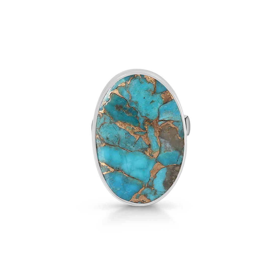 Turquoise (Copper) Adjustable Ring-(TRC-R-33)