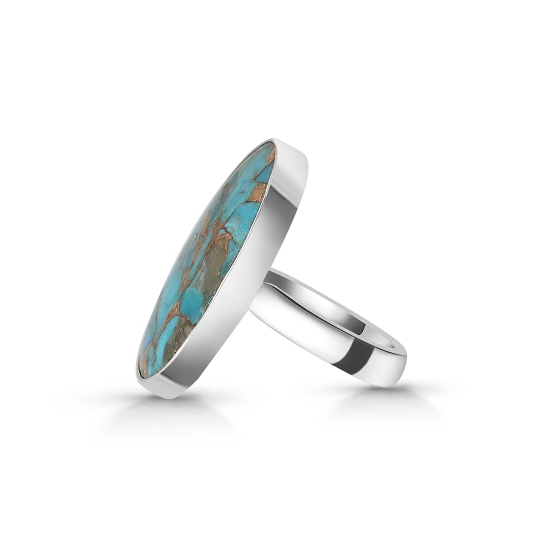 Turquoise (Copper) Adjustable Ring-(TRC-R-33)