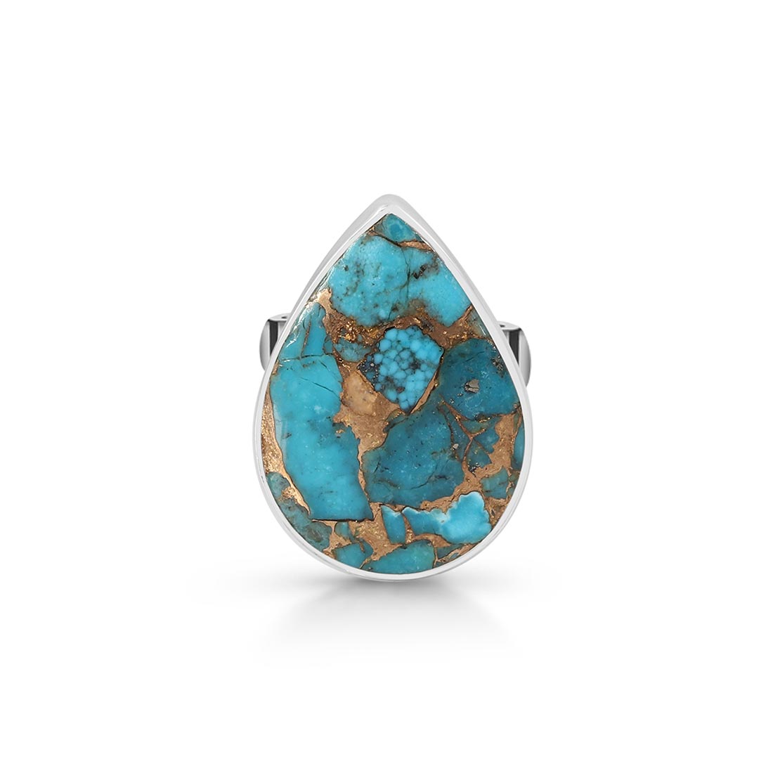 Turquoise (Copper) Adjustable Ring-(TRC-R-34)