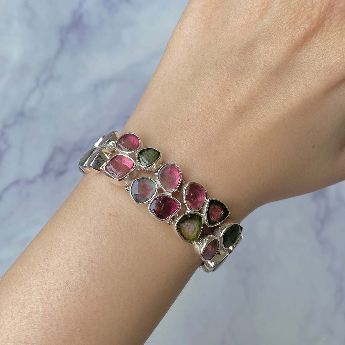 Tourmaline Slice Bracelet-(TRM-B-2)