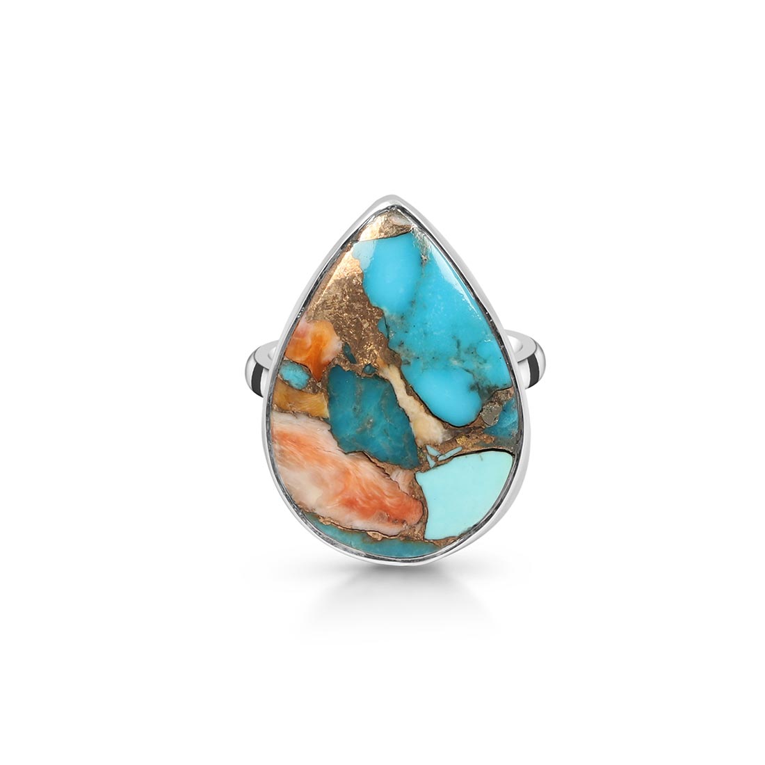 Turquoise (Oyster) Adjustable Ring-(TRO-R-34.)