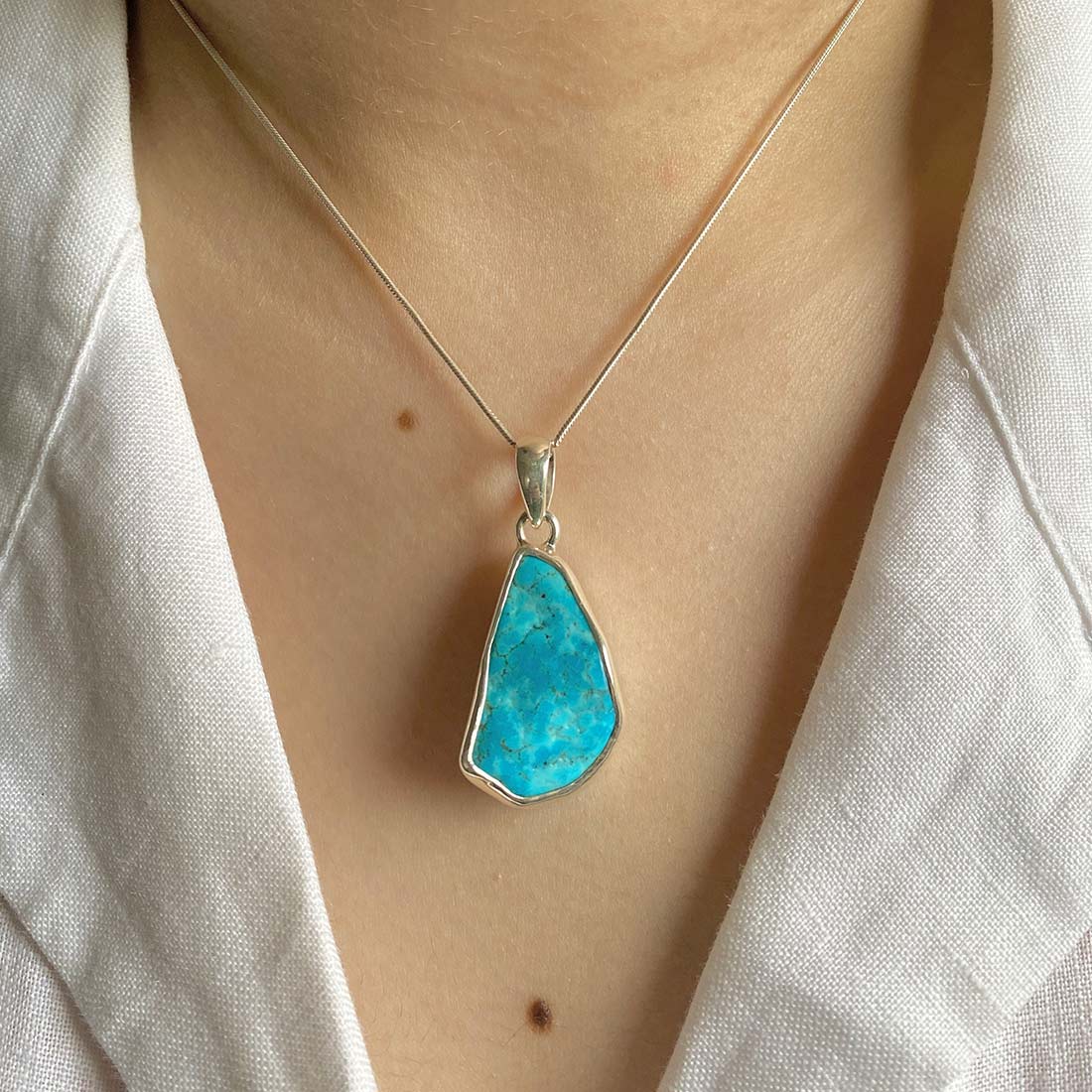 Turquoise (Rough) Pendant-(TRQ-P-37.)