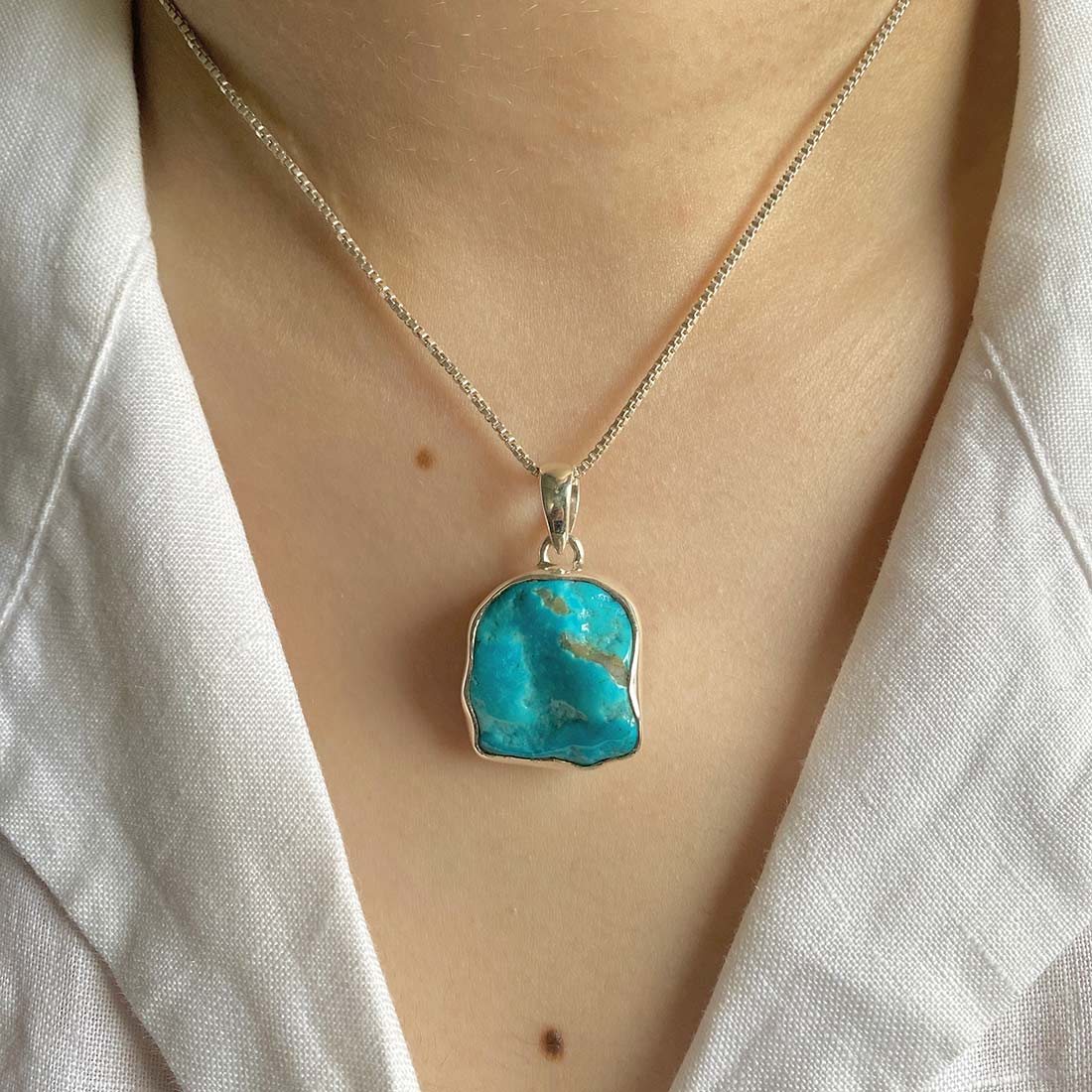 Turquoise (Rough) Pendant-(TRQ-P-42.)