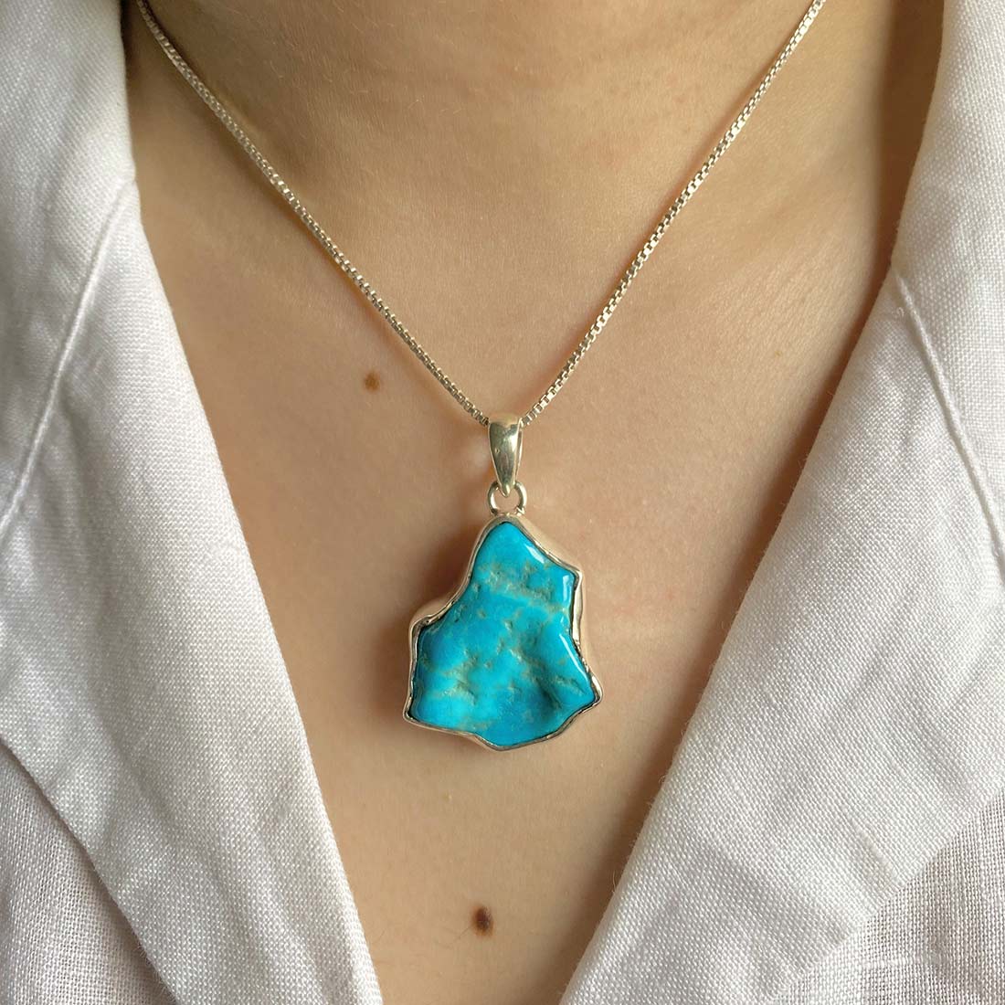 Turquoise (Rough) Pendant-(TRQ-P-44.)