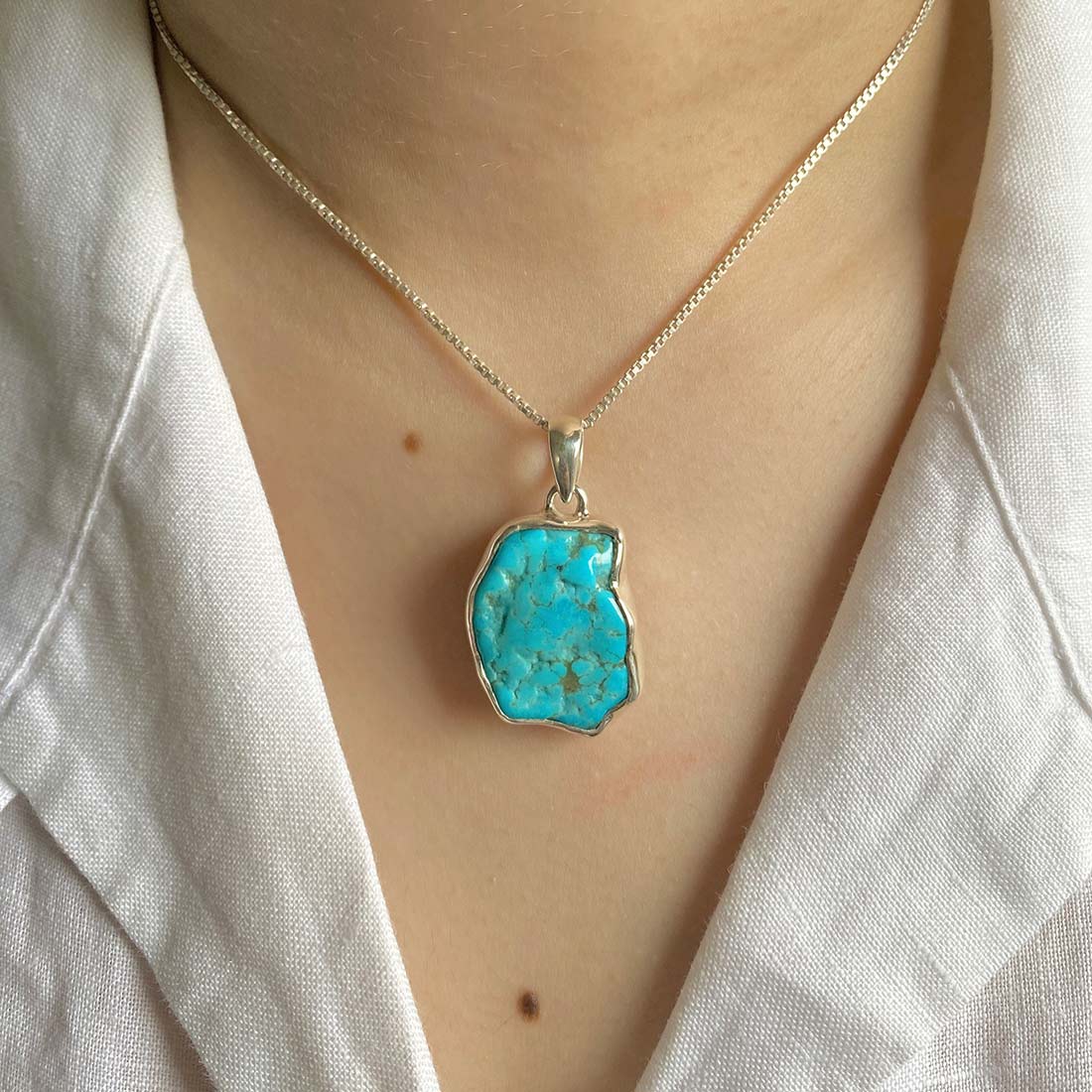 Turquoise (Rough) Pendant-(TRQ-P-45.)