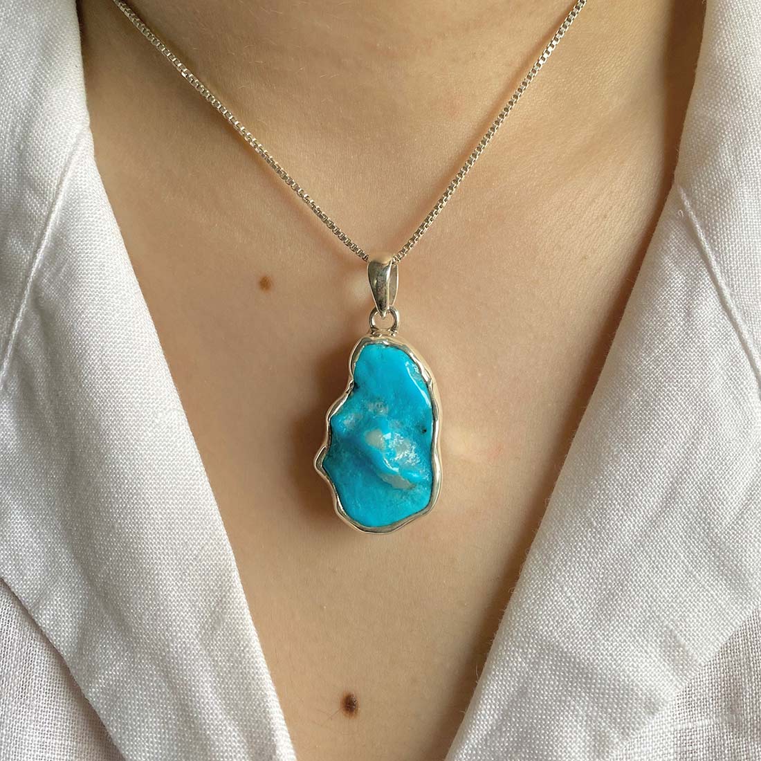 Turquoise (Rough) Pendant-(TRQ-P-47.)