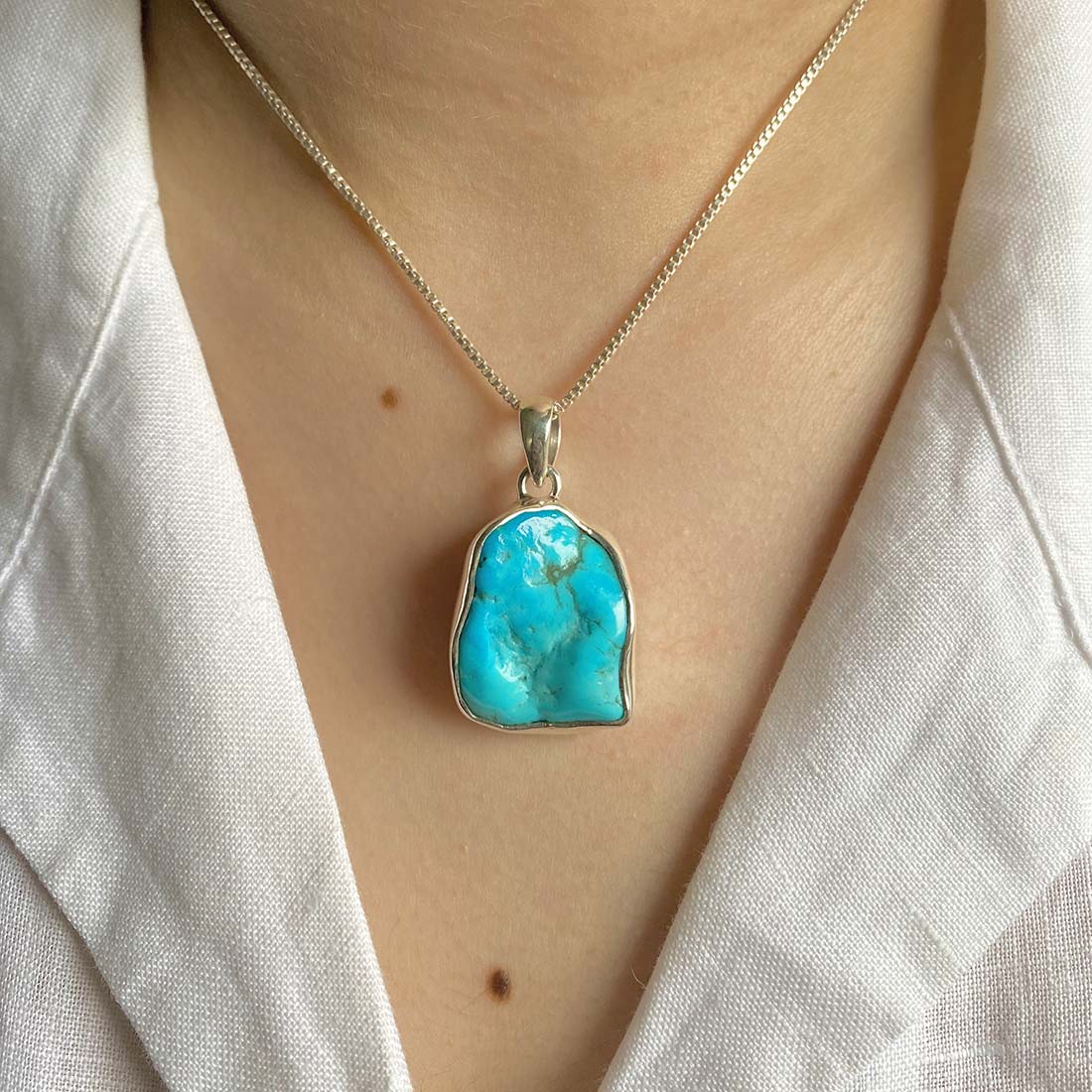 Turquoise (Rough) Pendant-(TRQ-P-48.)