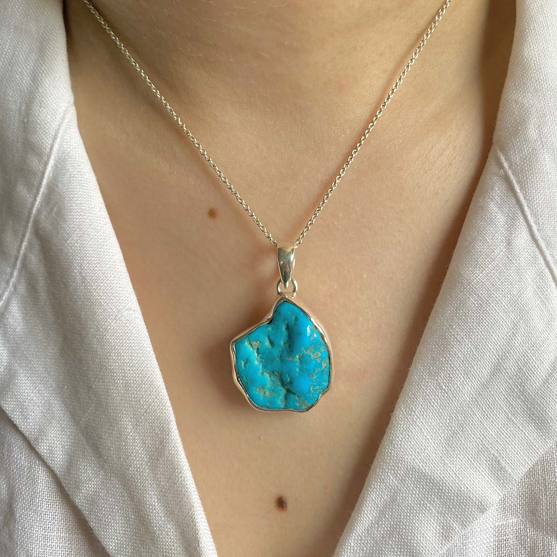 Turquoise (Rough) Pendant-(TRQ-P-51.)