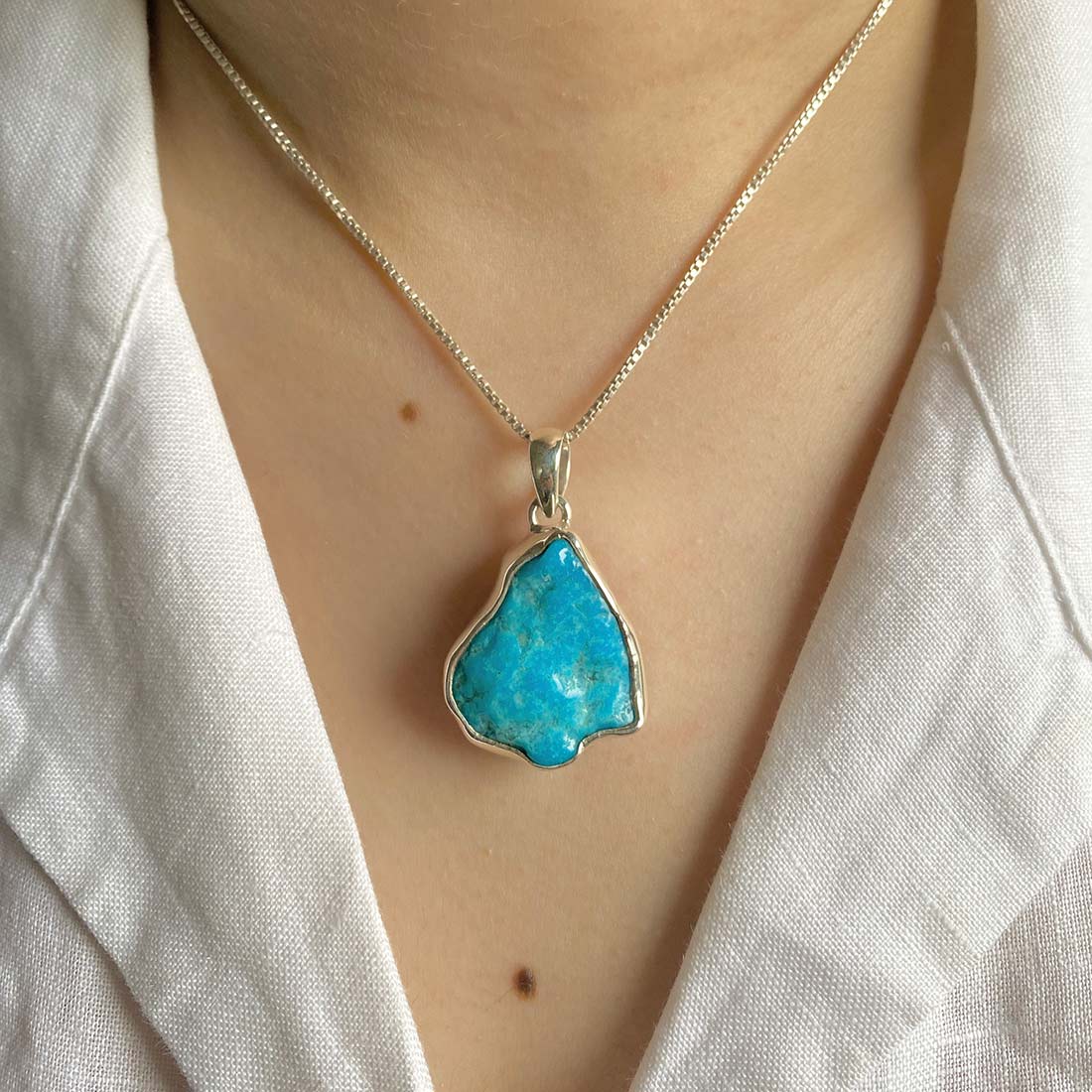 Turquoise (Rough) Pendant-(TRQ-P-52.)