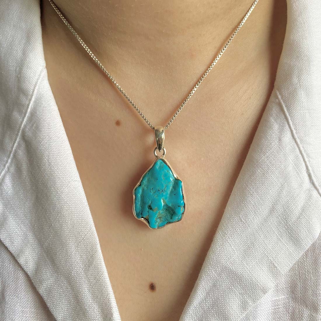 Turquoise (Rough) Pendant-(TRQ-P-53.)