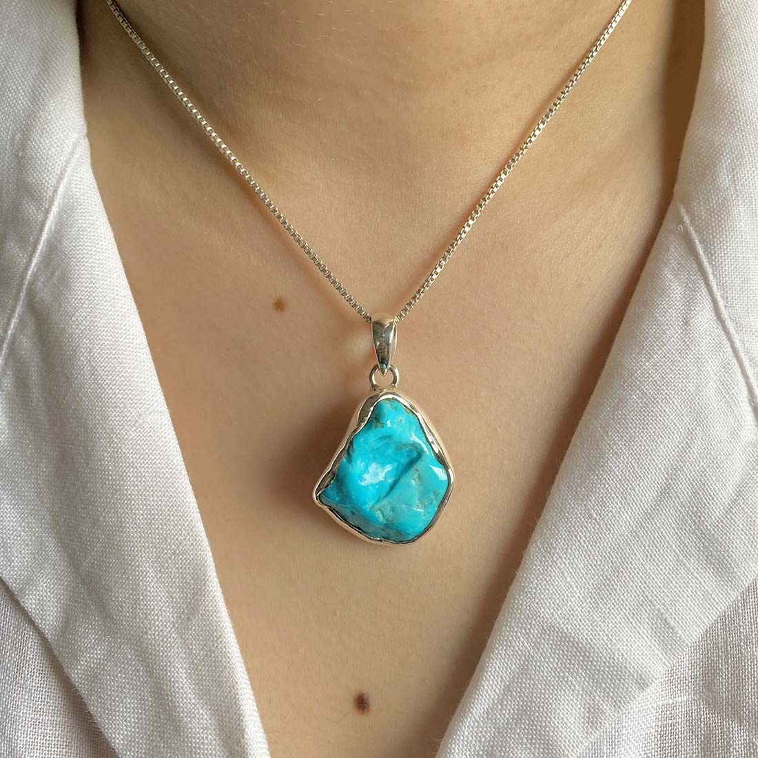 Turquoise (Rough) Pendant-(TRQ-P-56.)