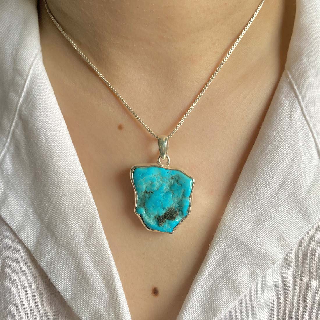 Turquoise (Rough) Pendant-(TRQ-P-58.)