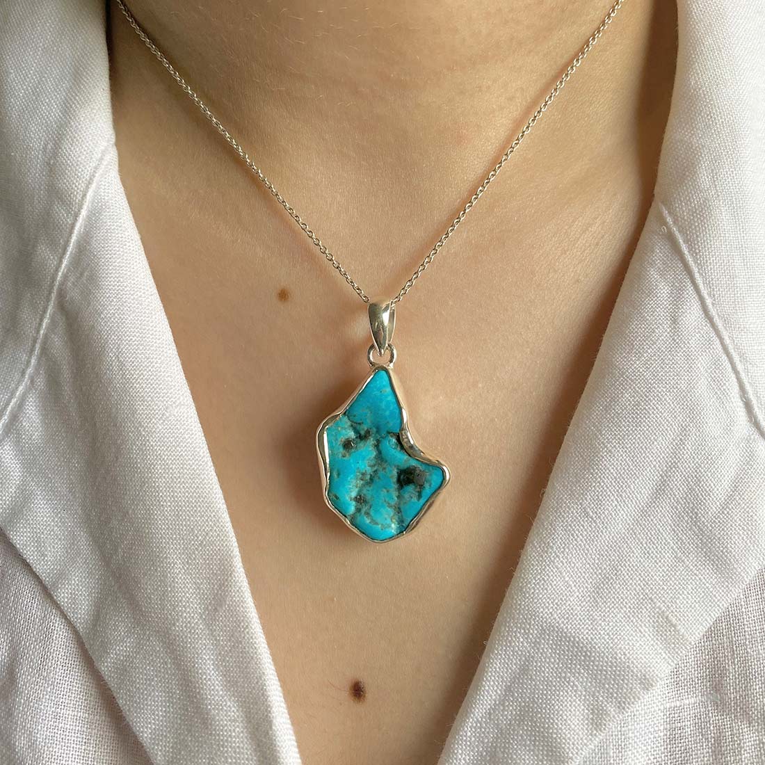 Turquoise (Rough) Pendant-(TRQ-P-59.)